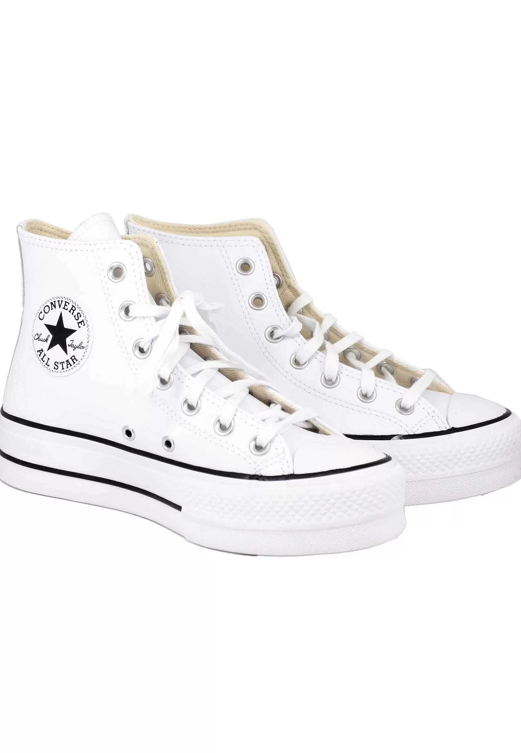 Sneakers Donna Chuck Taylor Stivaletto In Tela Bianca Con Fondo Zeppa*Converse Online