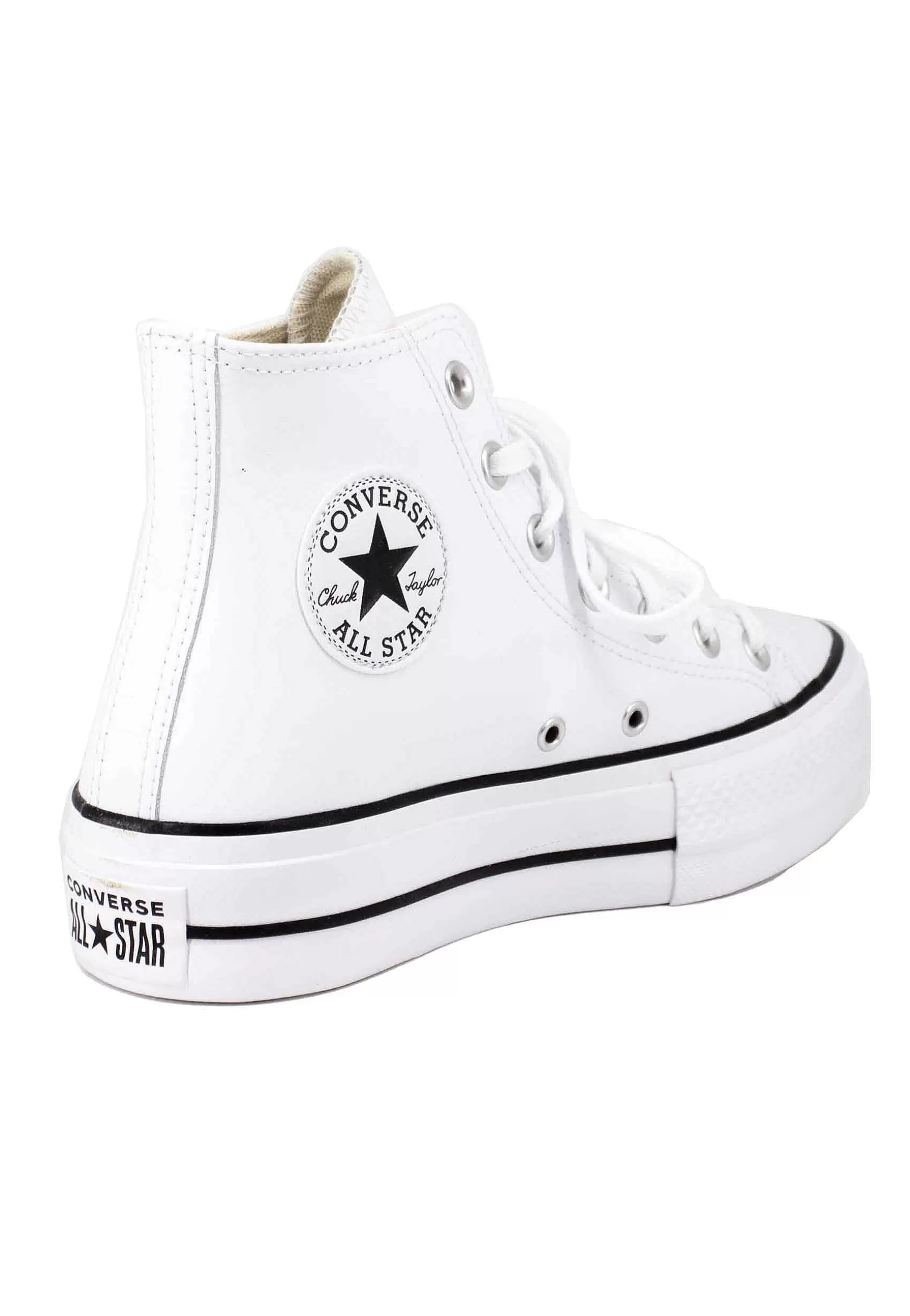 Sneakers Donna Chuck Taylor Stivaletto In Tela Bianca Con Fondo Zeppa*Converse Online