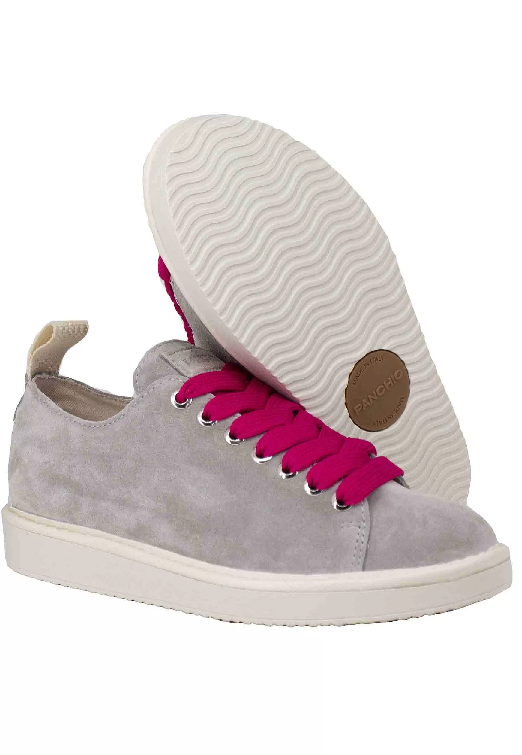 Sneakers Donna In Camoscio Grigio 00222014*Panchic Store