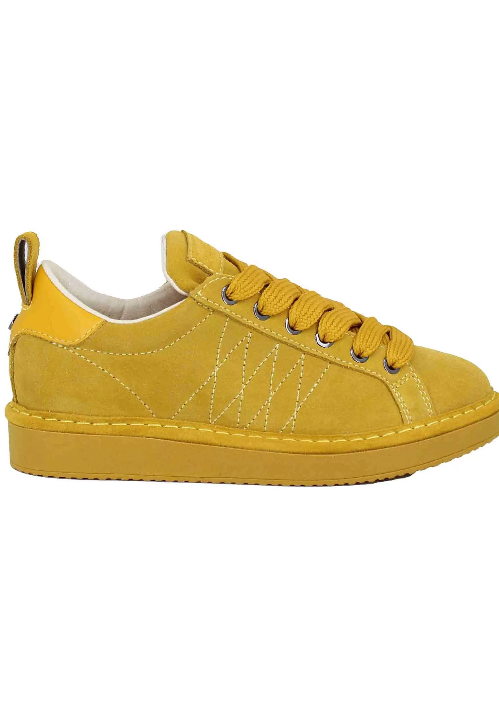 Sneakers Donna In Eco Camoscio Giallo*Panchic Cheap