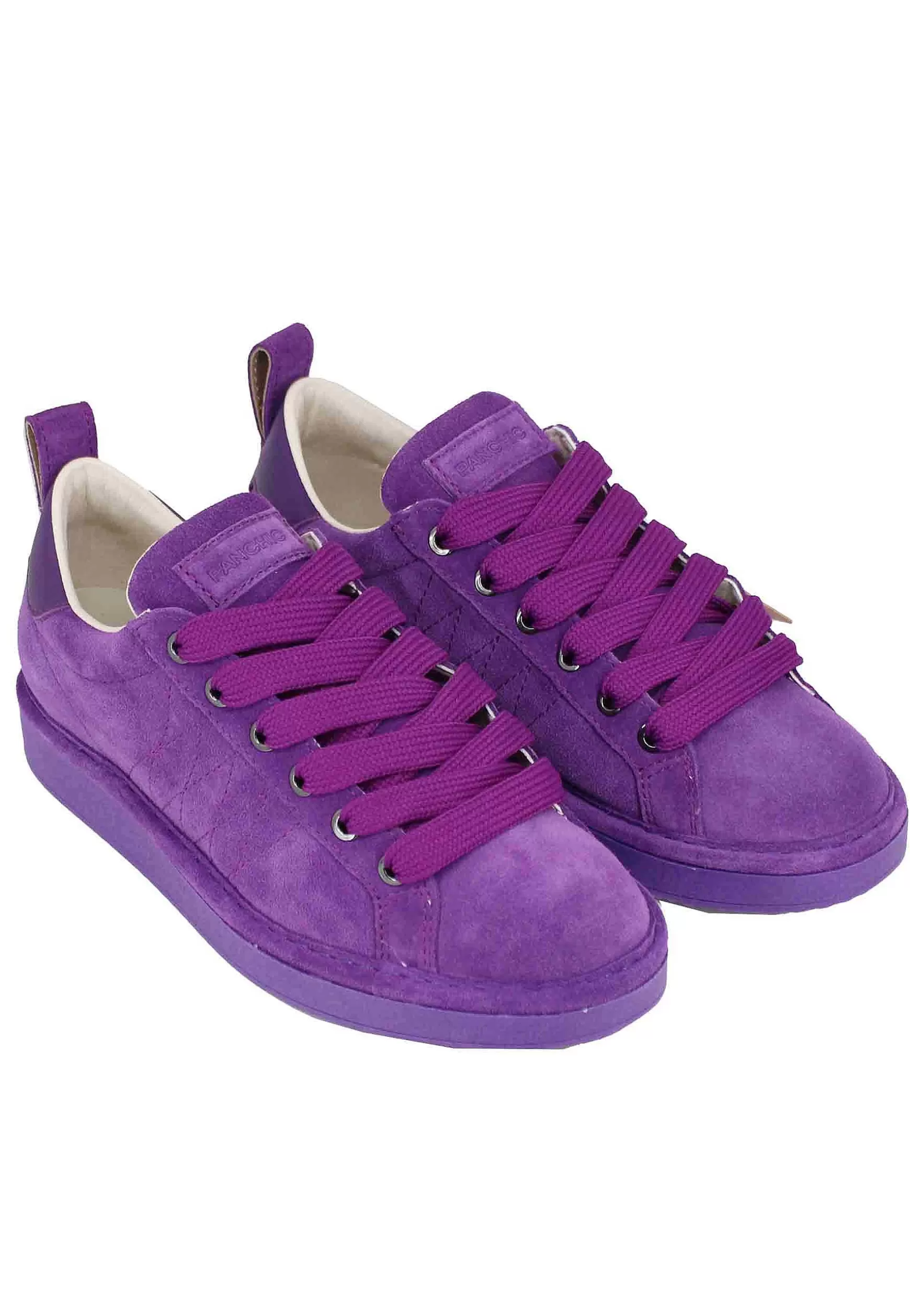 Sneakers Donna In Eco Camoscio Viola*Panchic Cheap