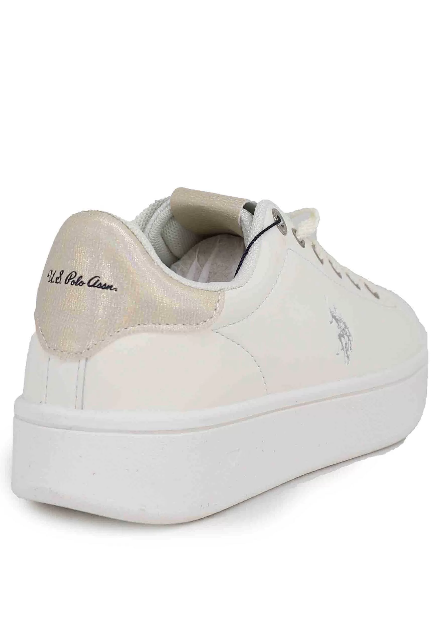 Sneakers Donna In Eco Pelle Bianca*U.S. Polo Assn Best Sale