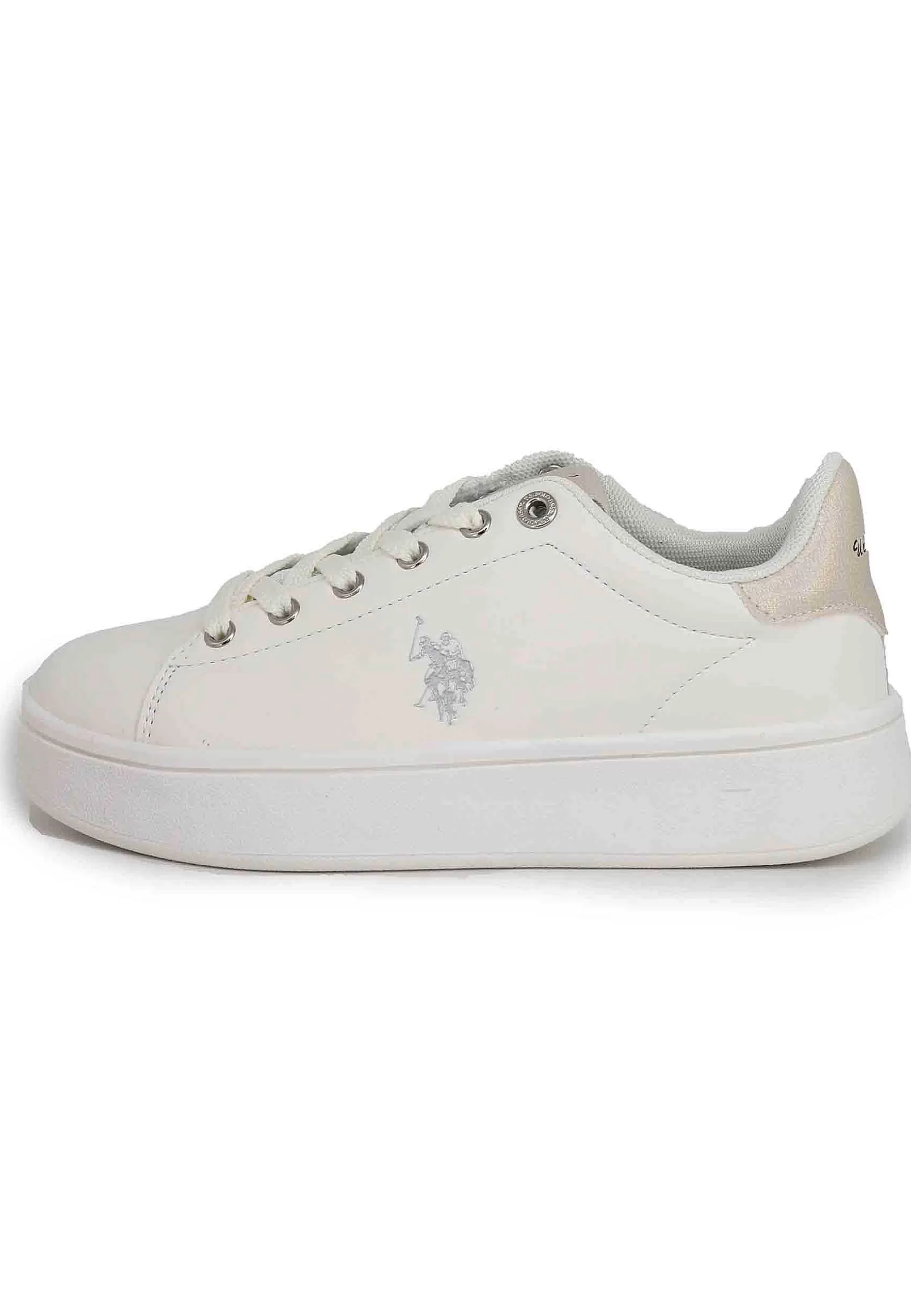 Sneakers Donna In Eco Pelle Bianca*U.S. Polo Assn Best Sale