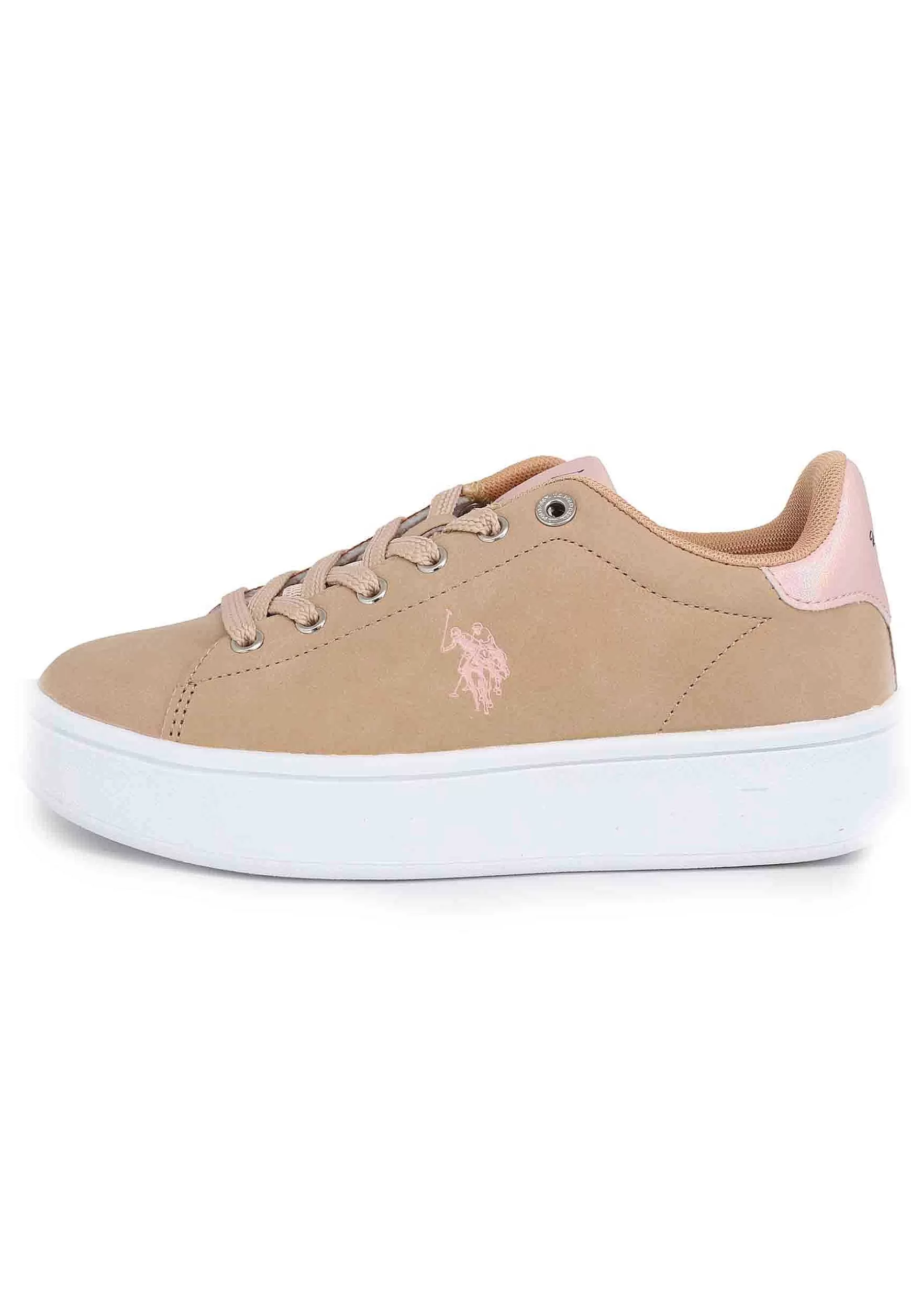 Sneakers Donna In Ecopelle Nude*U.S. Polo Assn Shop