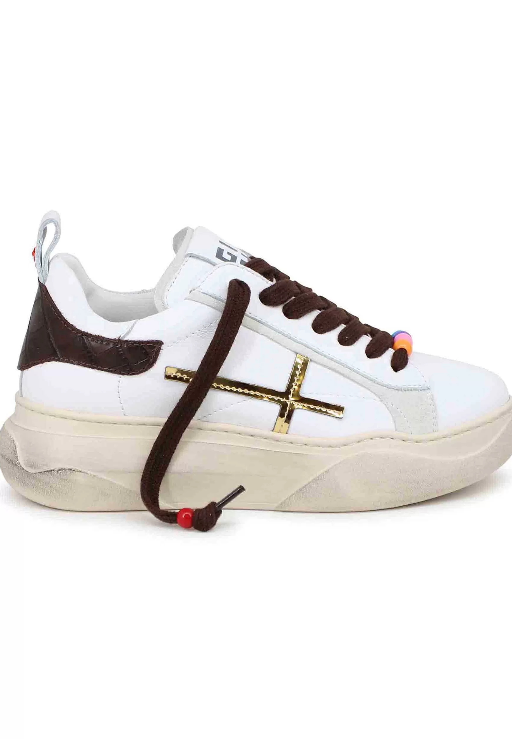 Sneakers Donna In Pelle Bianca*Gio + Clearance