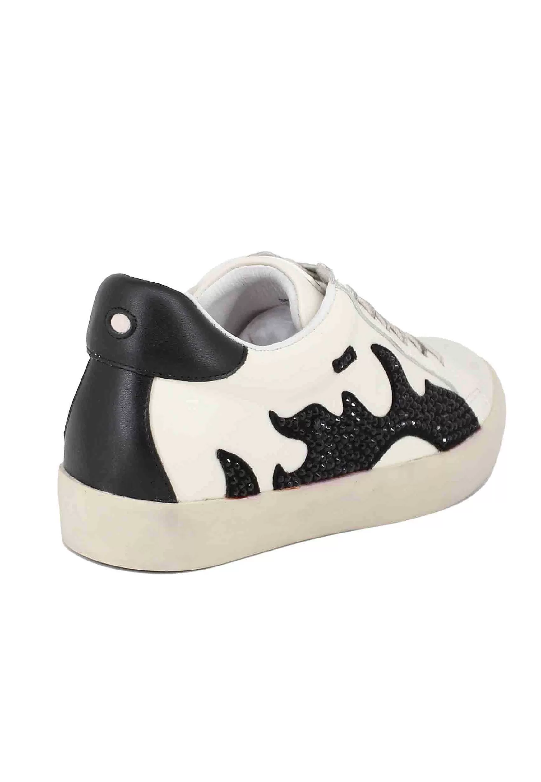 Sneakers Donna In Pelle Bianca Gamin*Bibi Lou Online