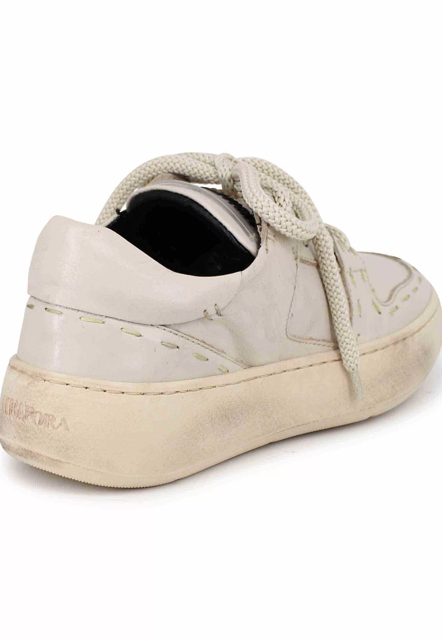 Sneakers Donna In Pelle Off White*Andia Fora Shop