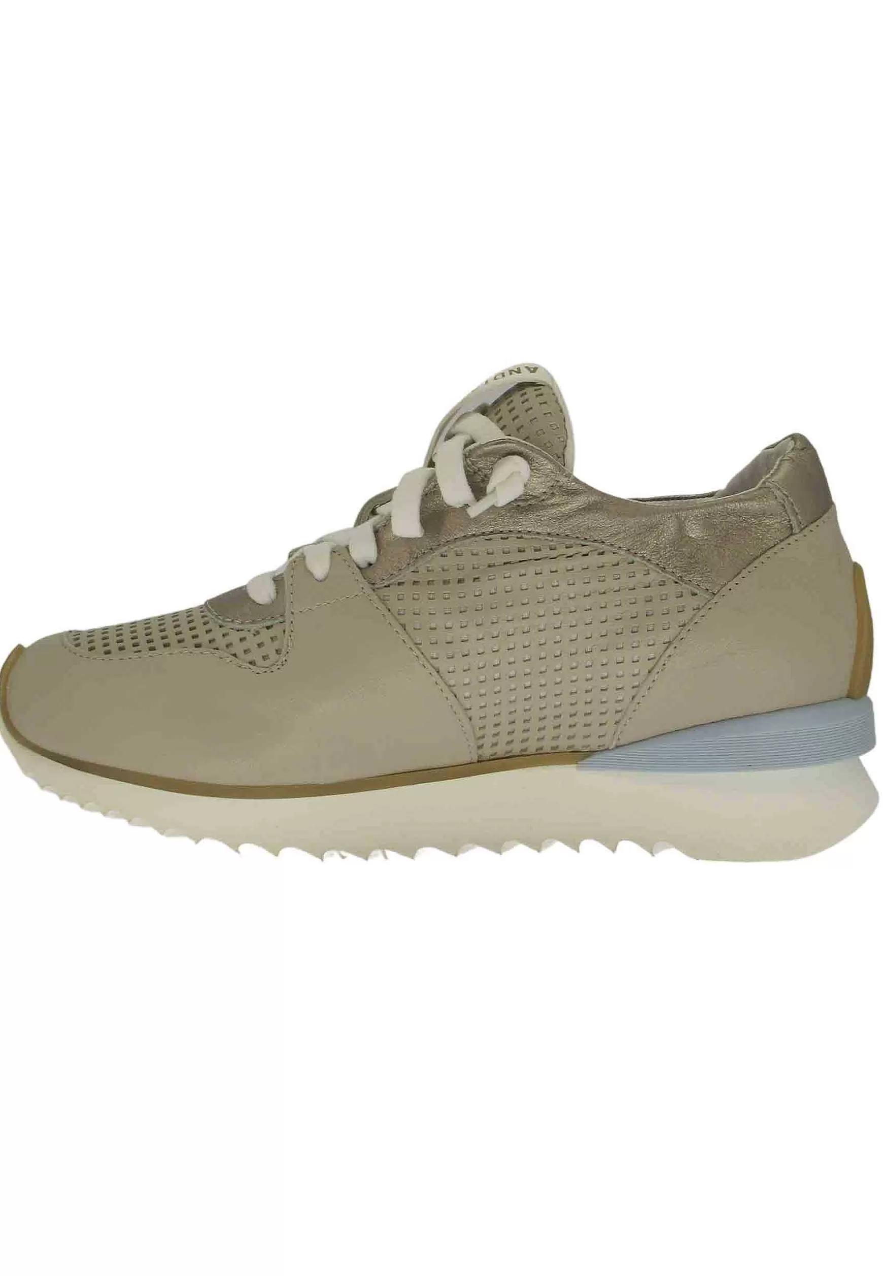 Sneakers Donna In Pelle Taupe Con Suola Alta Il Gomma*Andia Fora Outlet