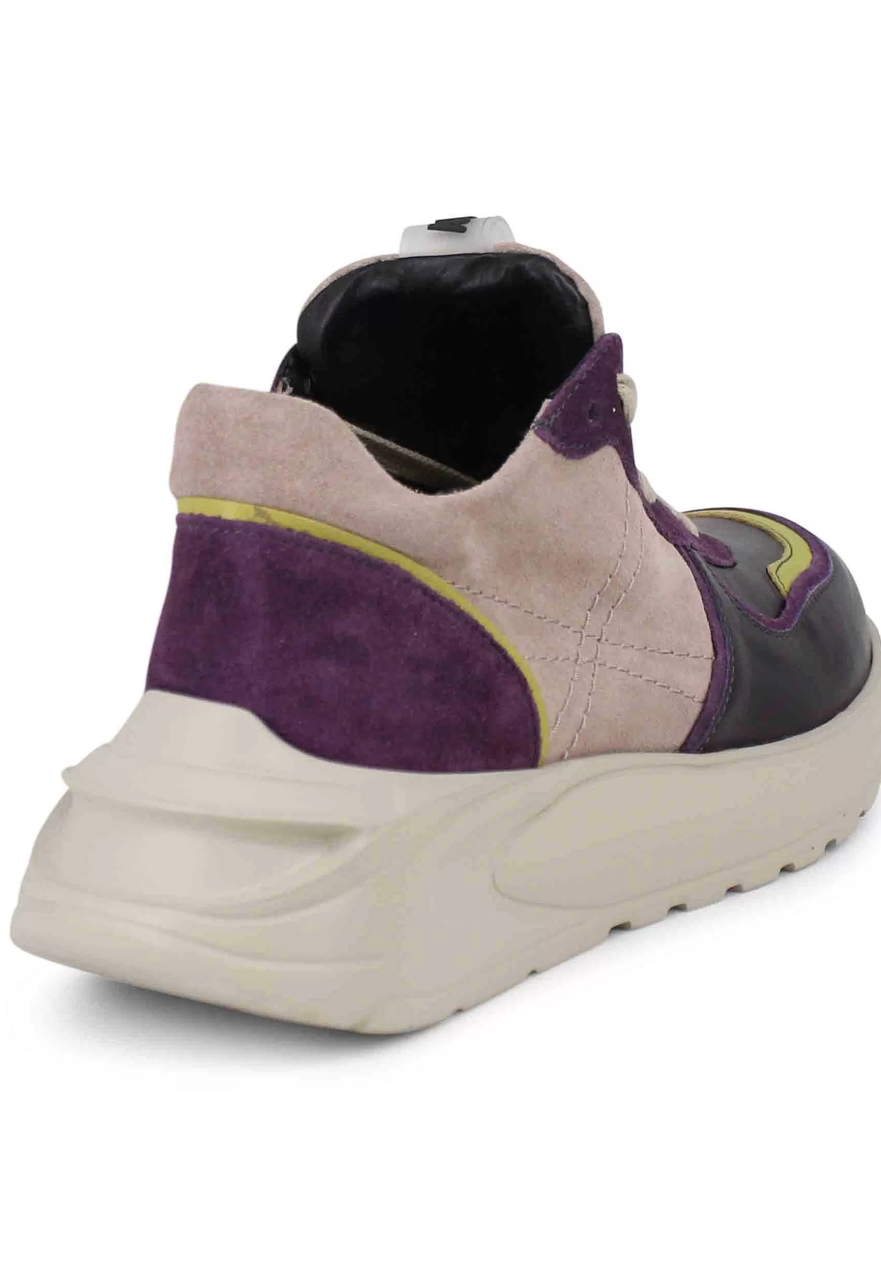 Sneakers Donna In Pelle Viola Con Suola In Gomma*Andia Fora Fashion