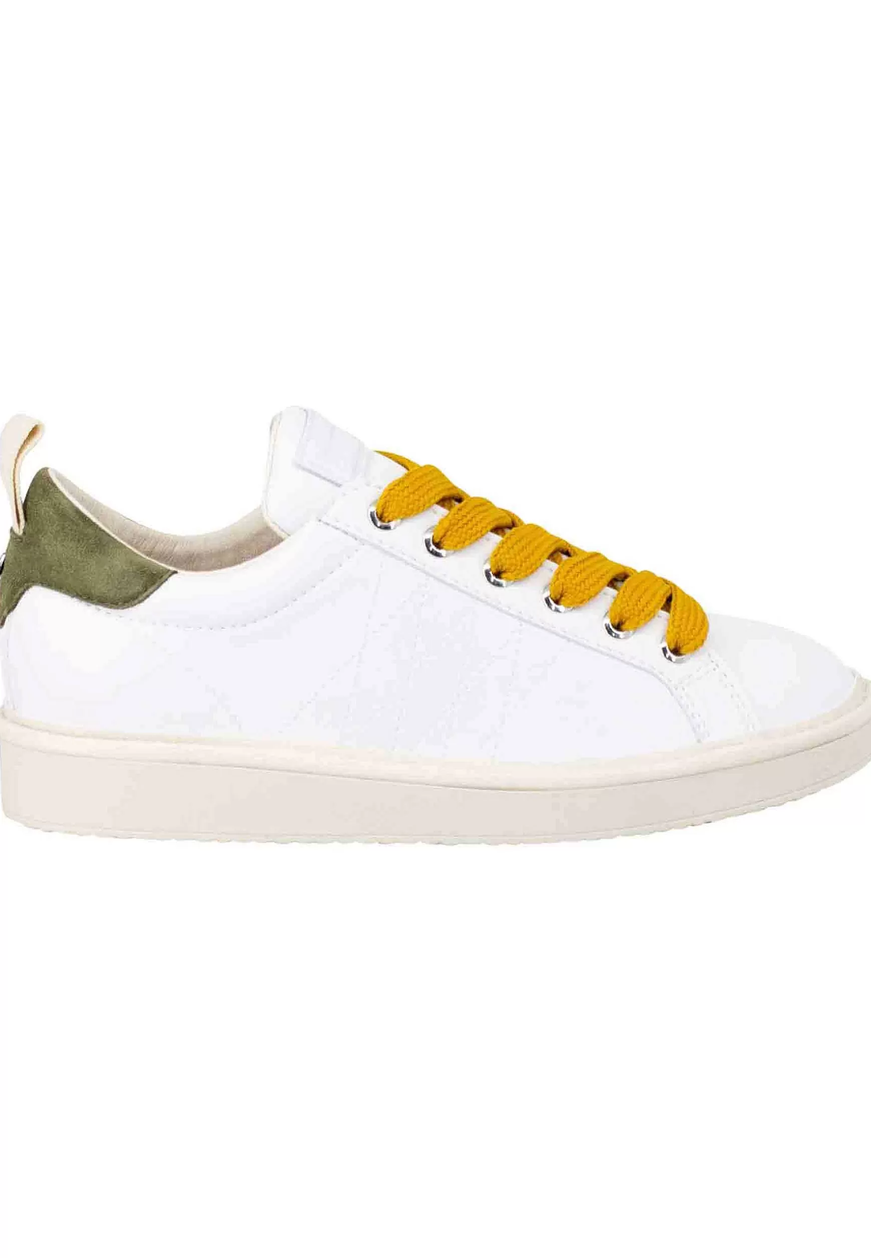 Sneakers Donna In Tessuto Bianco Con Riporti Verde 00243004*Panchic Discount
