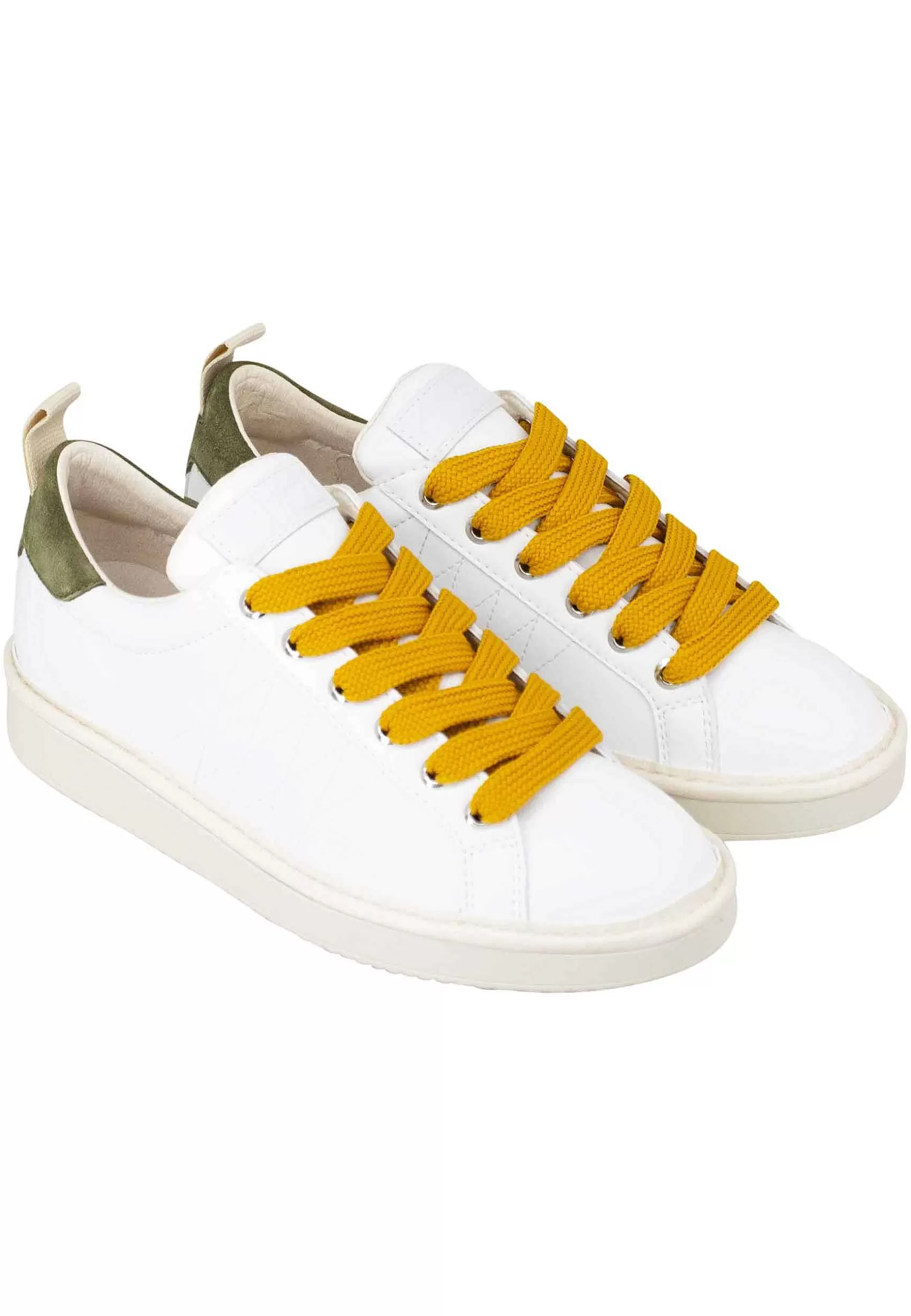 Sneakers Donna In Tessuto Bianco Con Riporti Verde 00243004*Panchic Discount