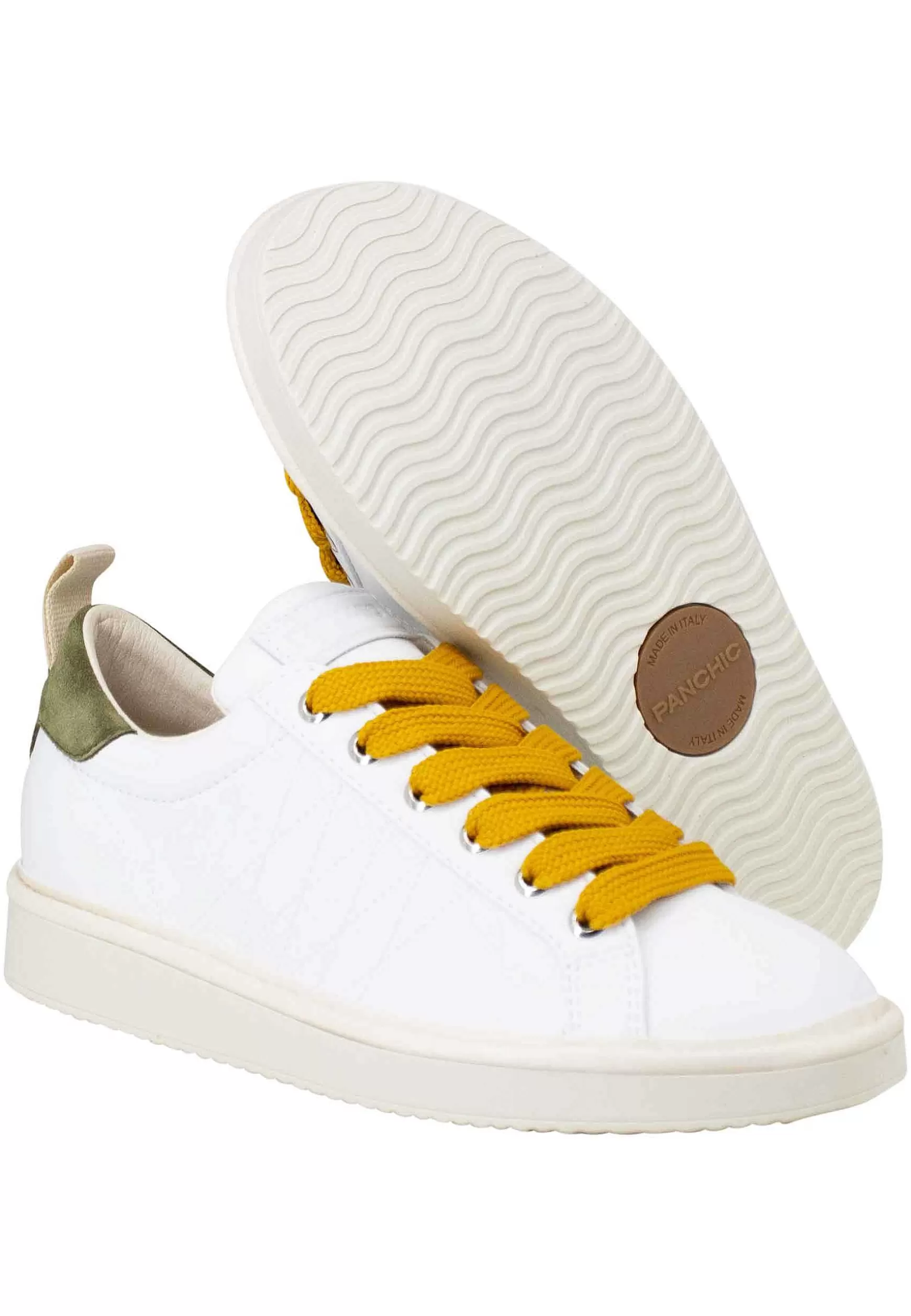 Sneakers Donna In Tessuto Bianco Con Riporti Verde 00243004*Panchic Discount