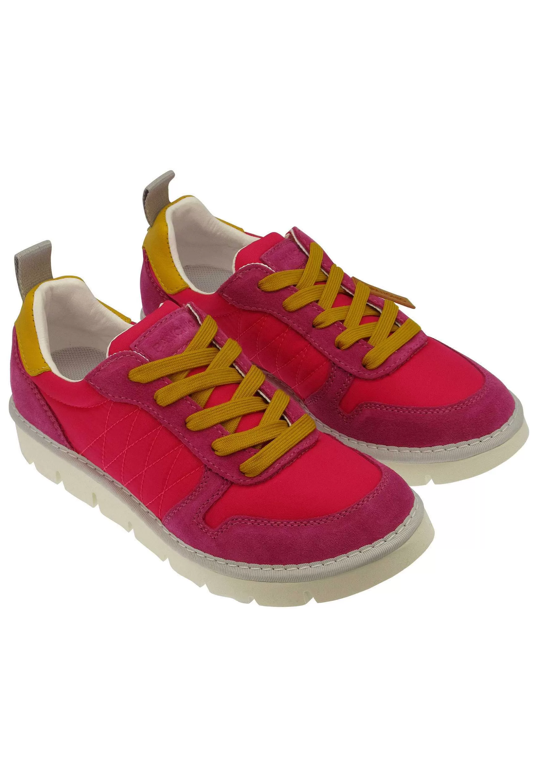 Sneakers Donna In Tessuto E Camoscio Fuxia Con Suola Zeppa*Panchic Cheap