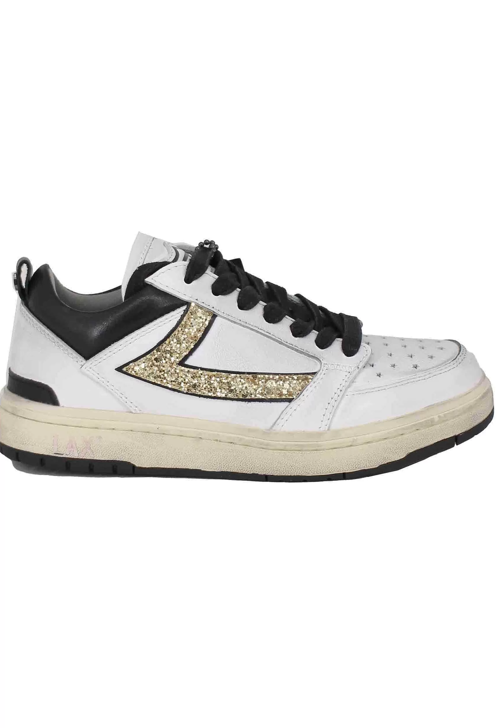 Sneakers Donna Starlight Glitter In Pelle Bianca*HTC Los Angeles Discount