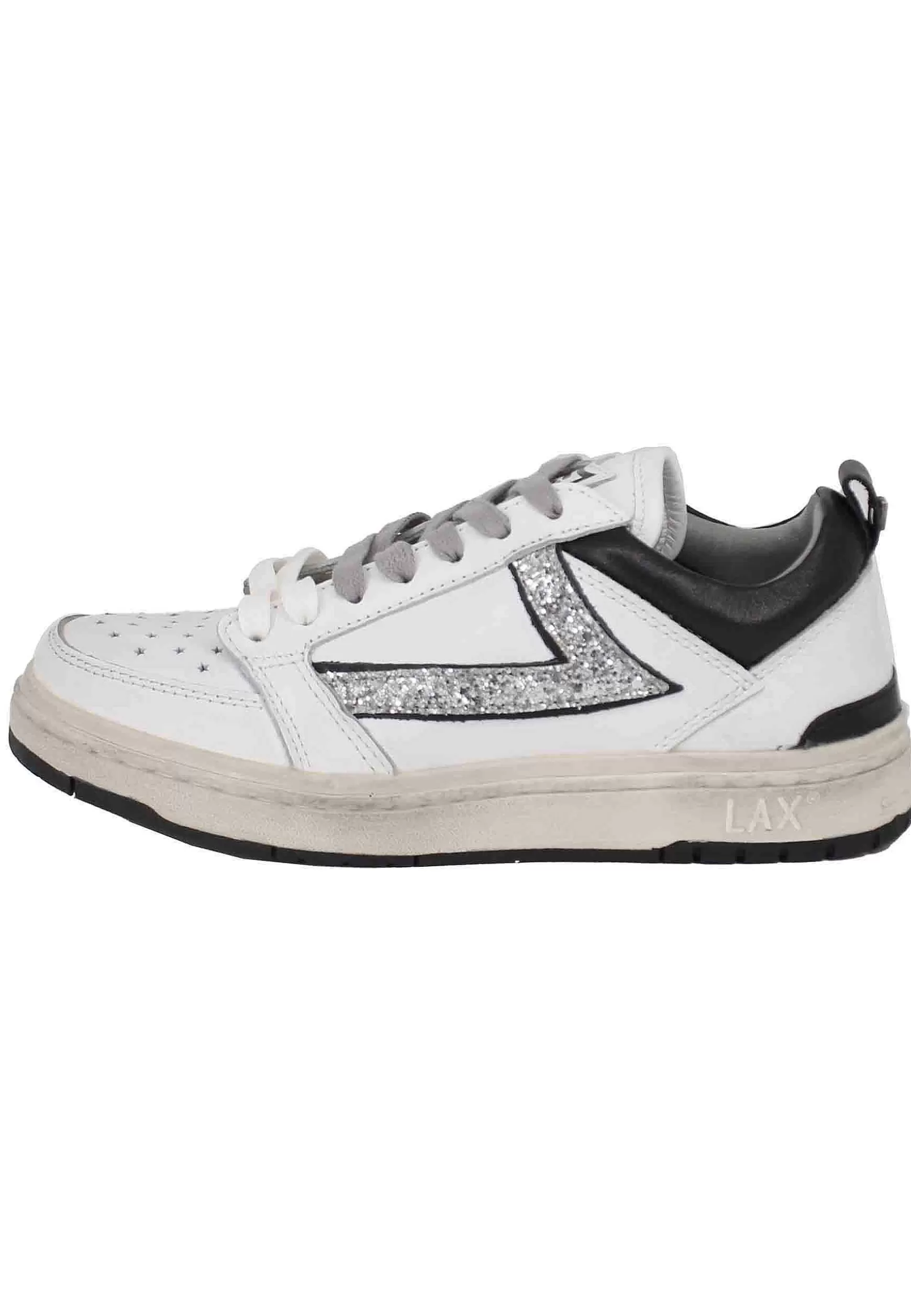 Sneakers Donna Starlight Glitter In Pelle Bianca*HTC Los Angeles Flash Sale