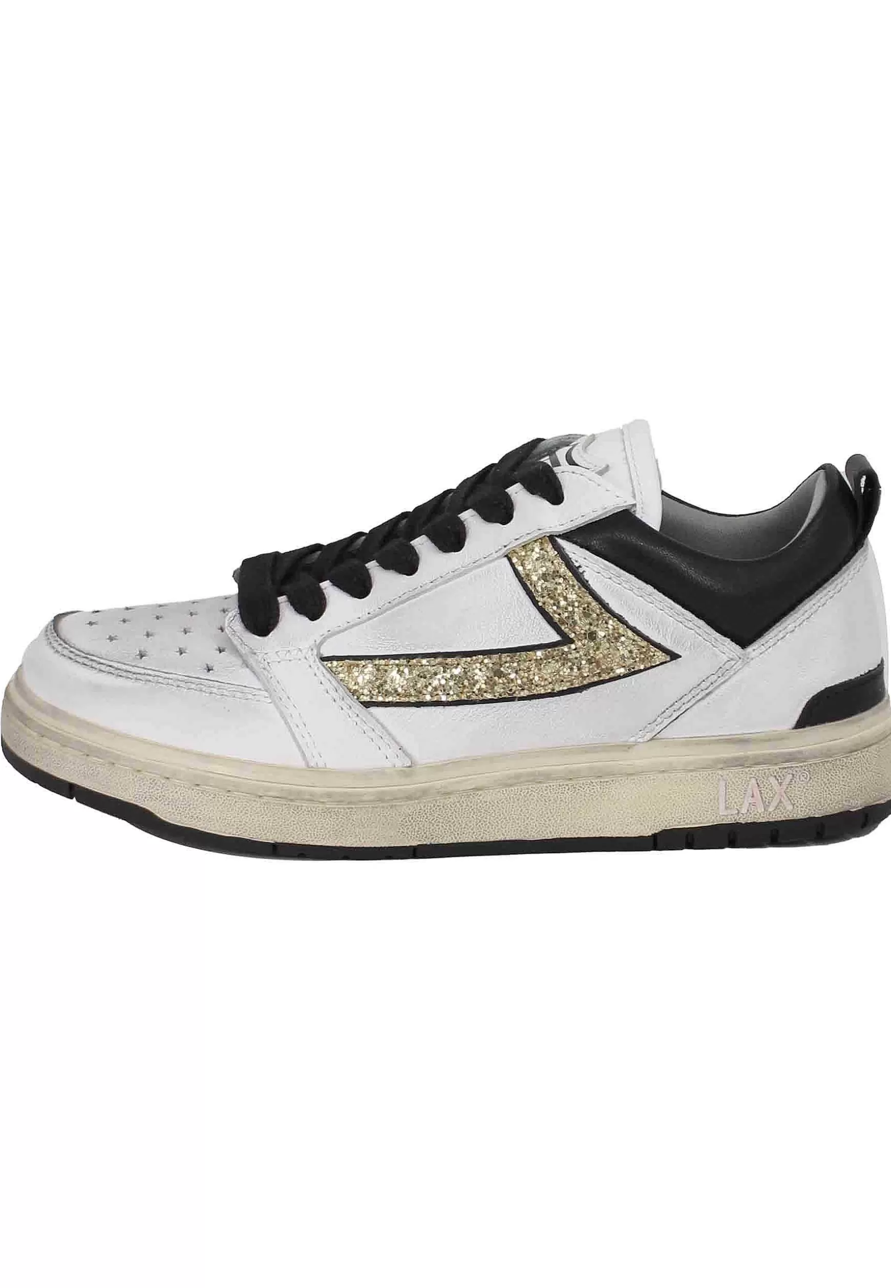 Sneakers Donna Starlight Glitter In Pelle Bianca*HTC Los Angeles Discount