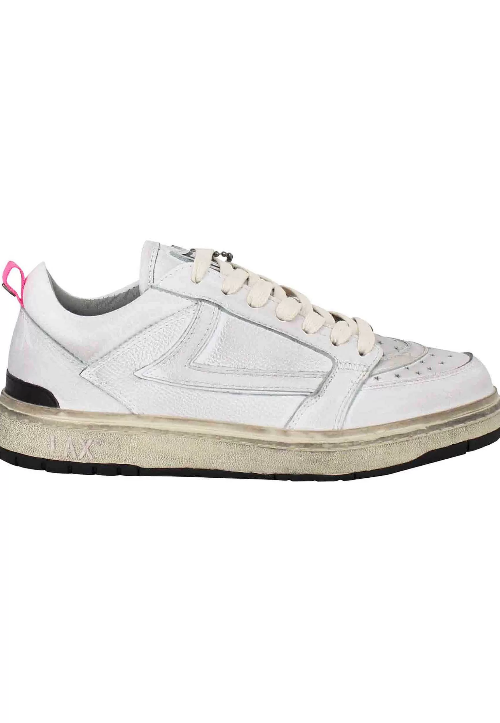 Sneakers Donna Starlight Shield In Pelle Bianca Vintage*HTC Los Angeles Online