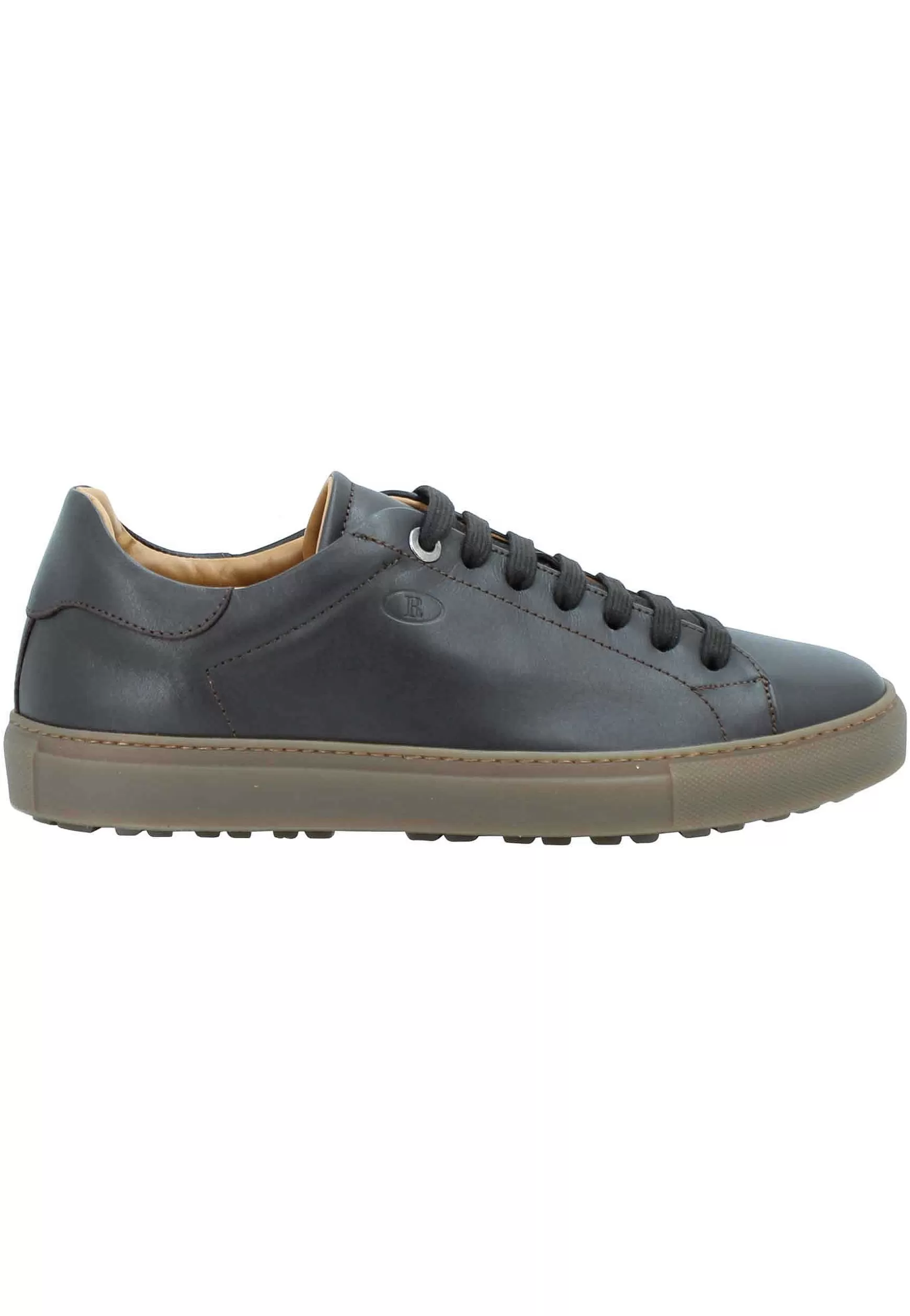 Sneakers Stringate Uomo In Pelle Marrone Con Suola Miele*Rogal Best Sale