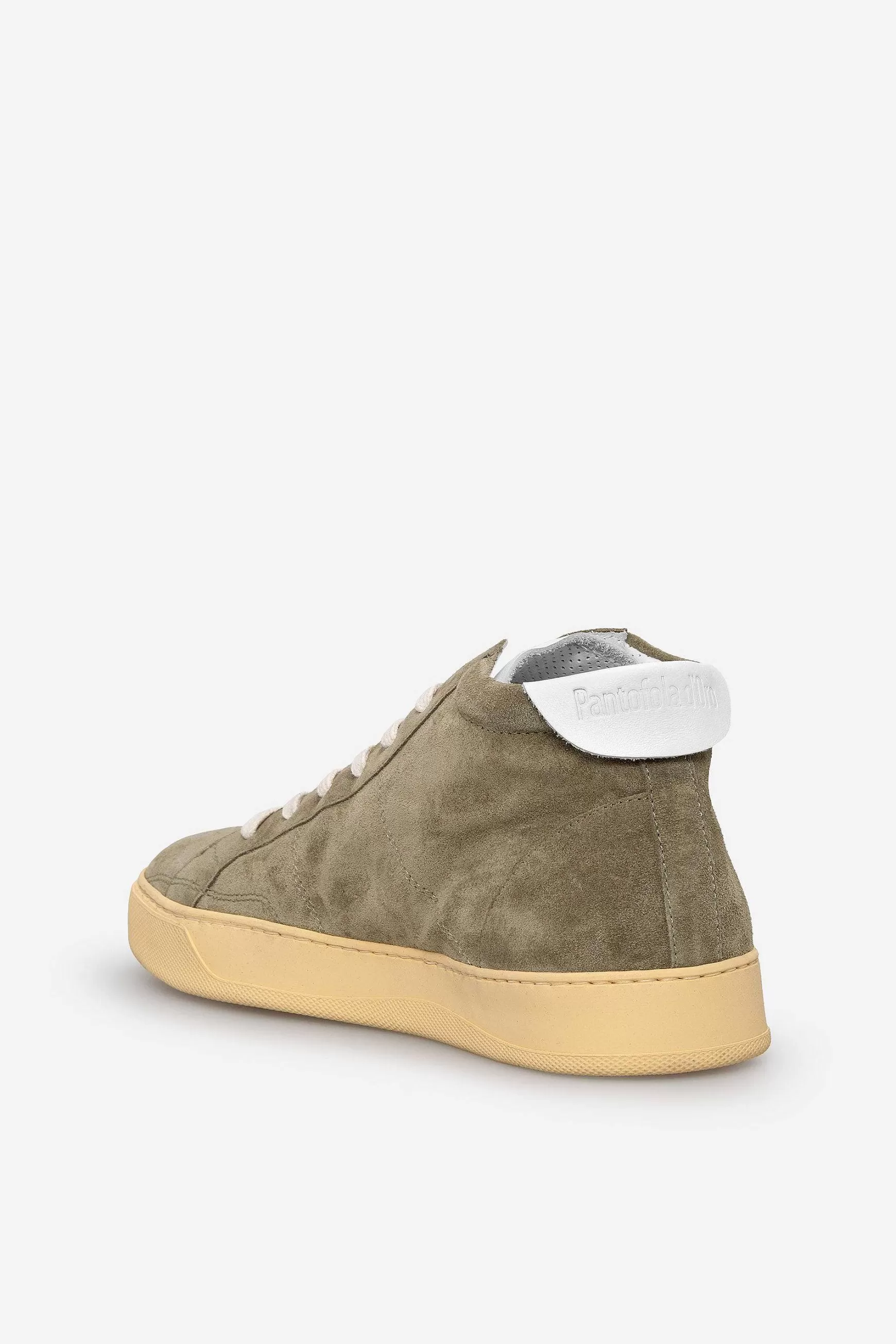 Sneakers Uomo Del Bello Mid In Camoscio Verde*Pantofola d Online