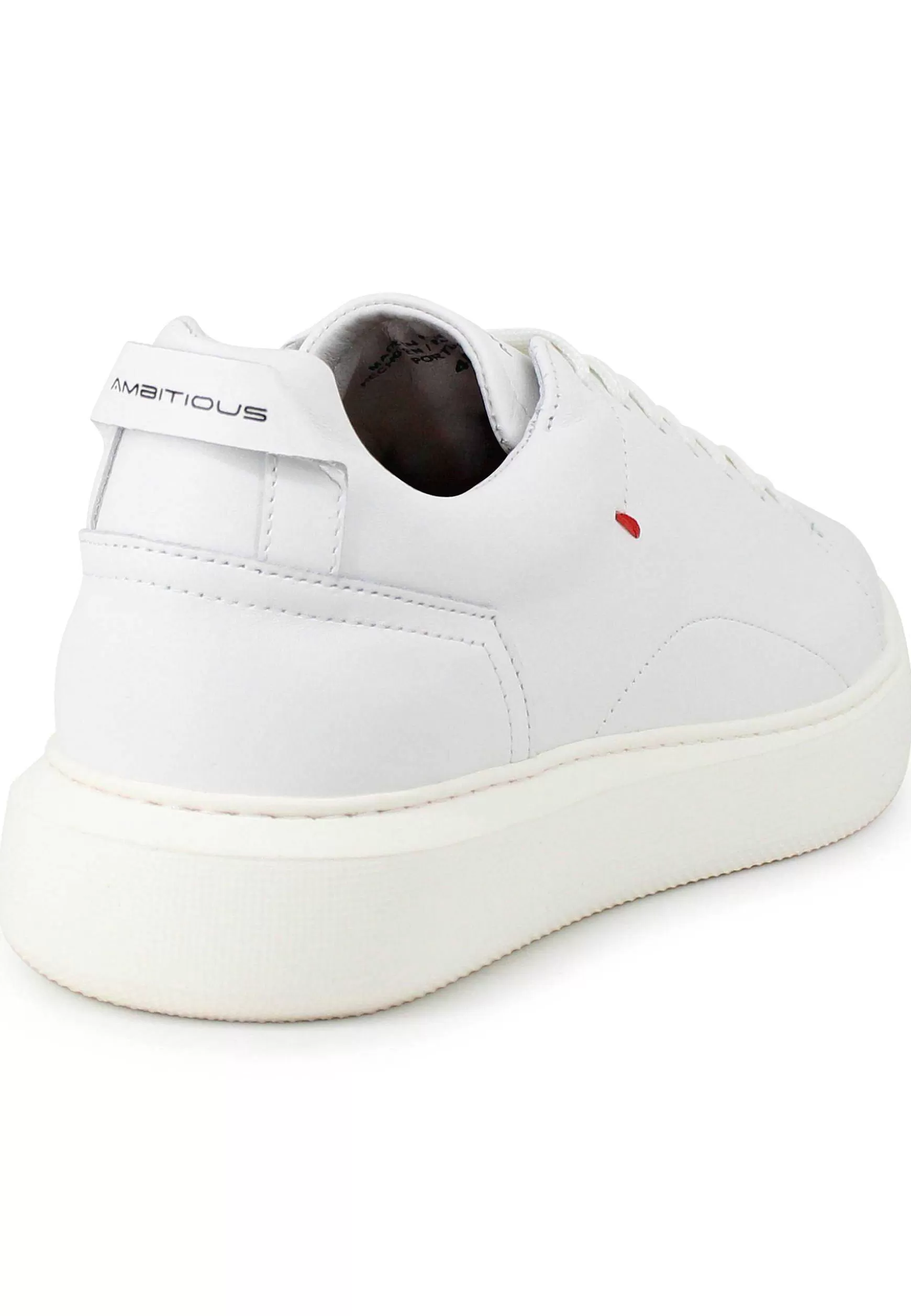 Sneakers Uomo Eclipse In Pelle Bianca Con Suola Alta In Gomma*Ambitious Online