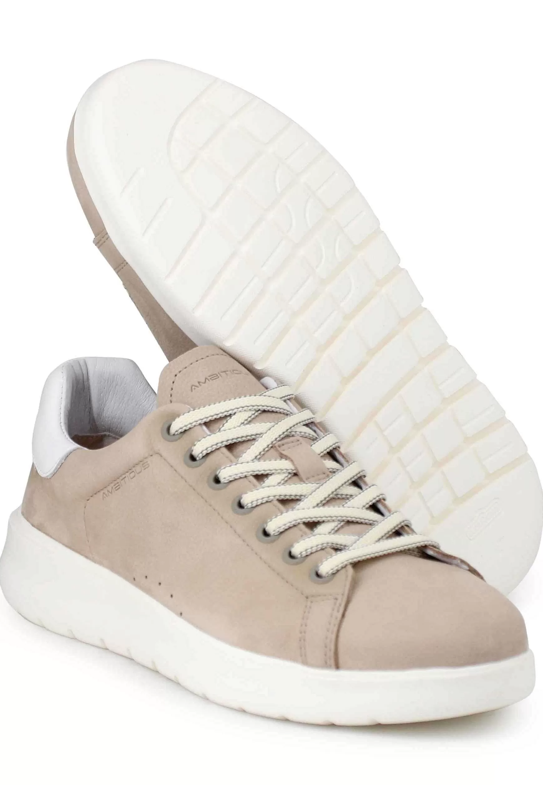 Sneakers Uomo Hover In Nabuk Sabbia Con Suola Alta In Gomma*Ambitious Clearance