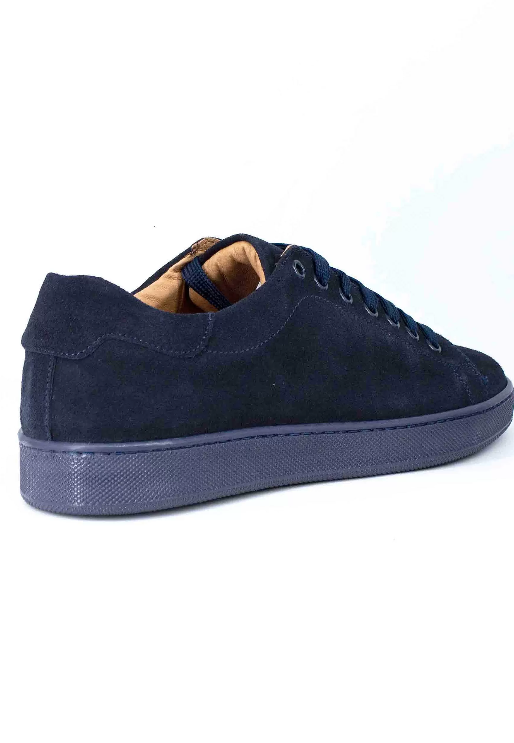 Sneakers Uomo In Camoscio Blu Con Fondo Gomma** Online