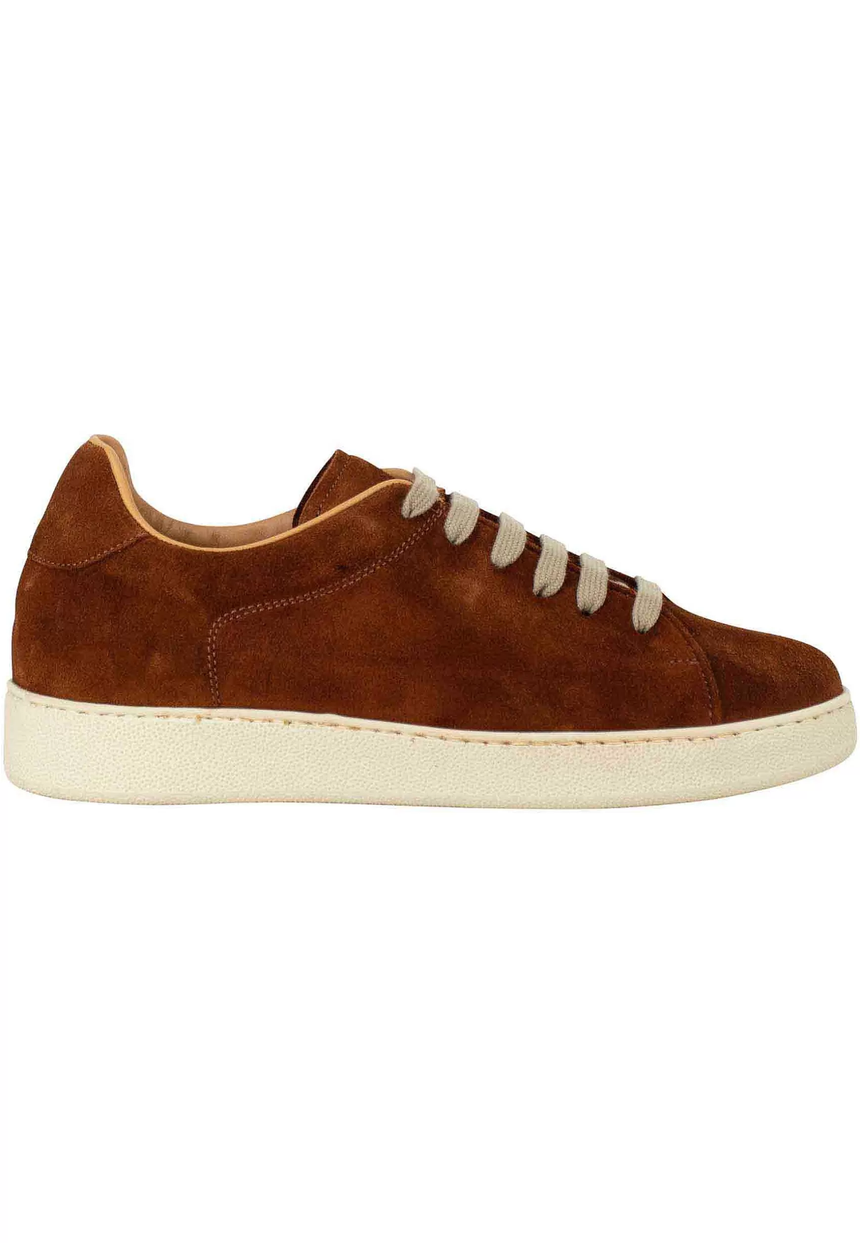 Sneakers Uomo In Camoscio Ingrassato Cuoio E Suola Ultra Leggera*Rogal Best