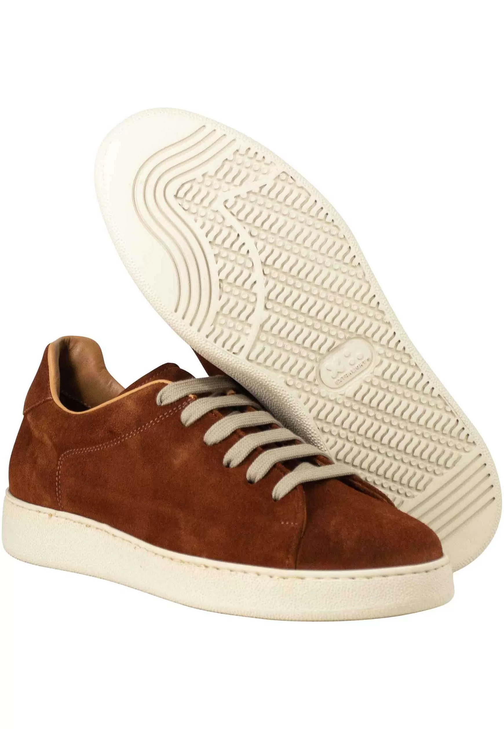 Sneakers Uomo In Camoscio Ingrassato Cuoio E Suola Ultra Leggera*Rogal Best