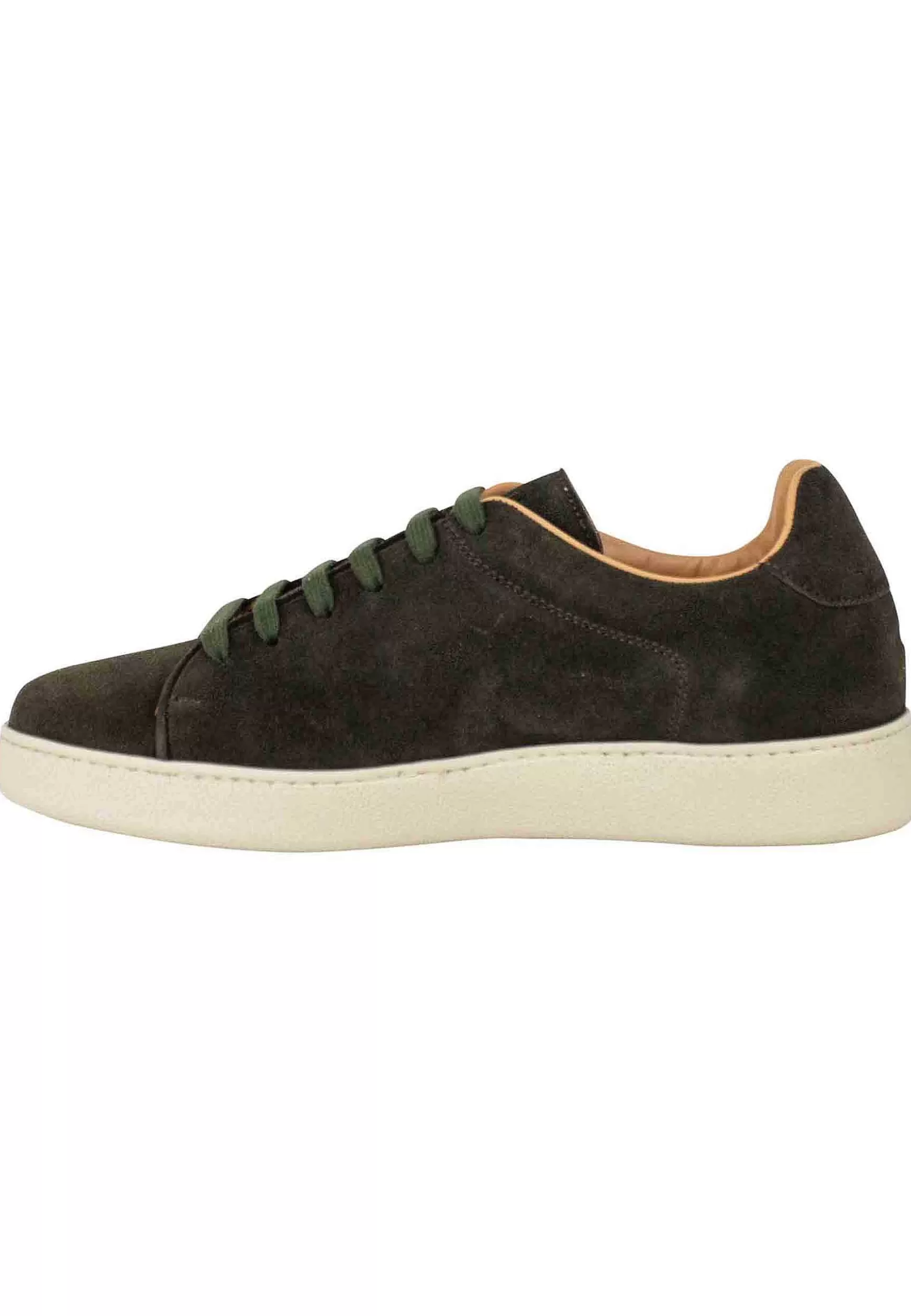Sneakers Uomo In Camoscio Ingrassato Verde E Suola Ultra Leggera*Rogal Cheap