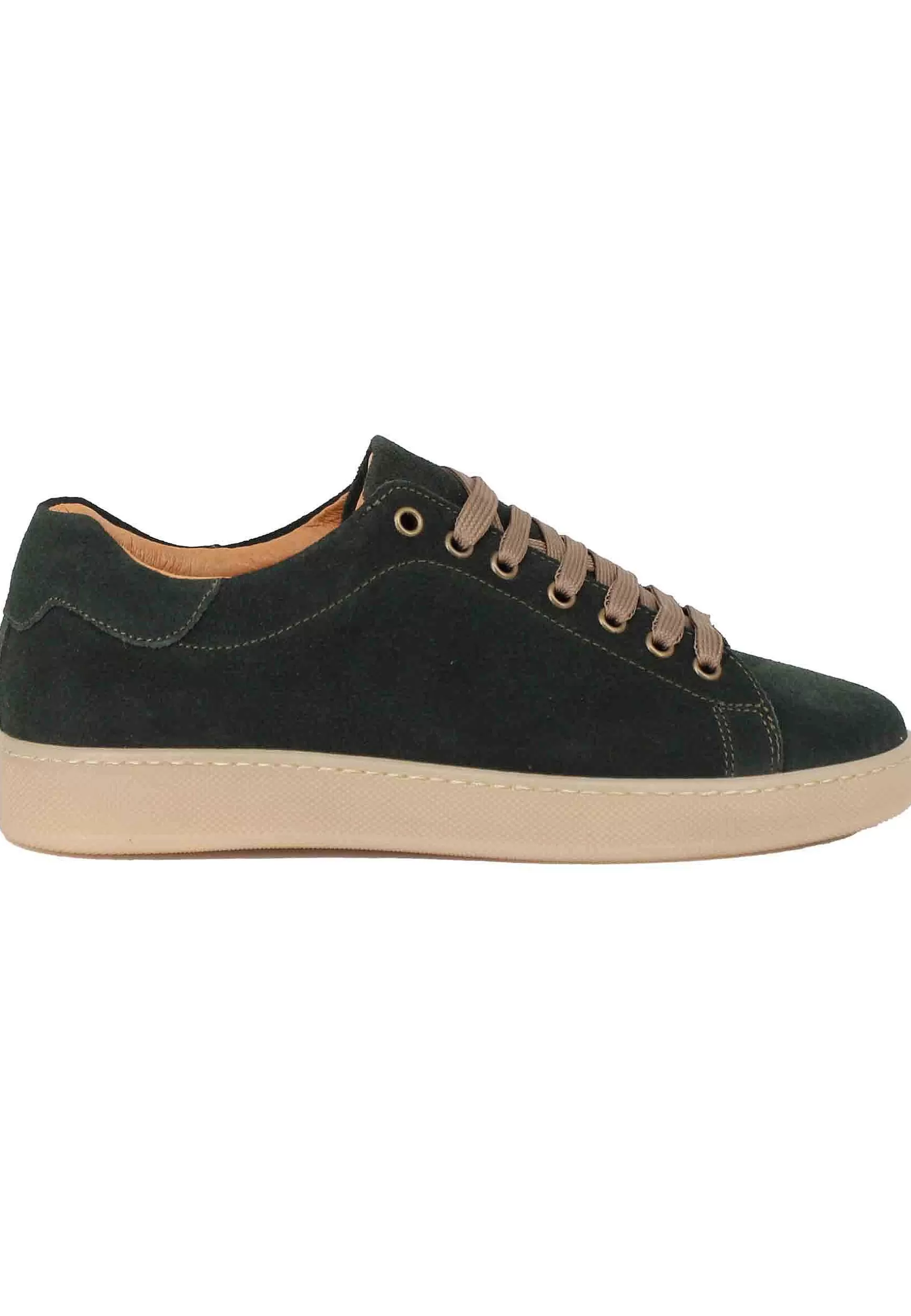 Sneakers Uomo In Camoscio Verde Con Fondo In Gomma** Store