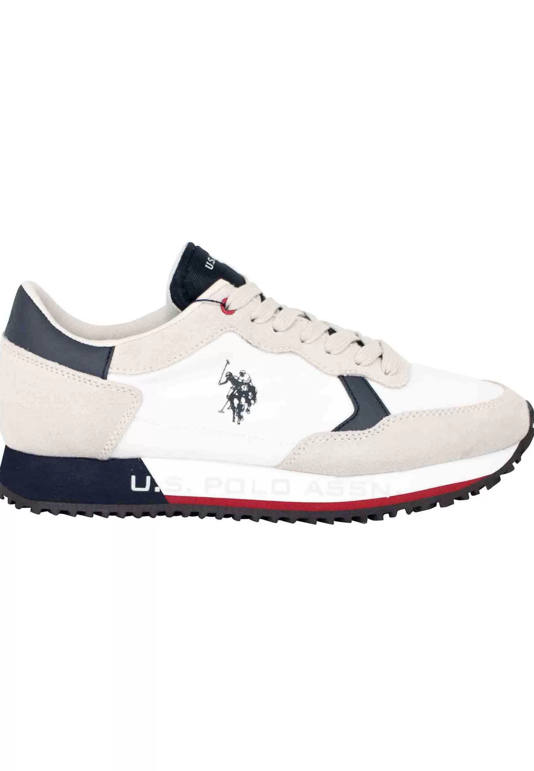 Sneakers Uomo In Camosico E Tessuto Bianco*U.S. Polo Assn Online