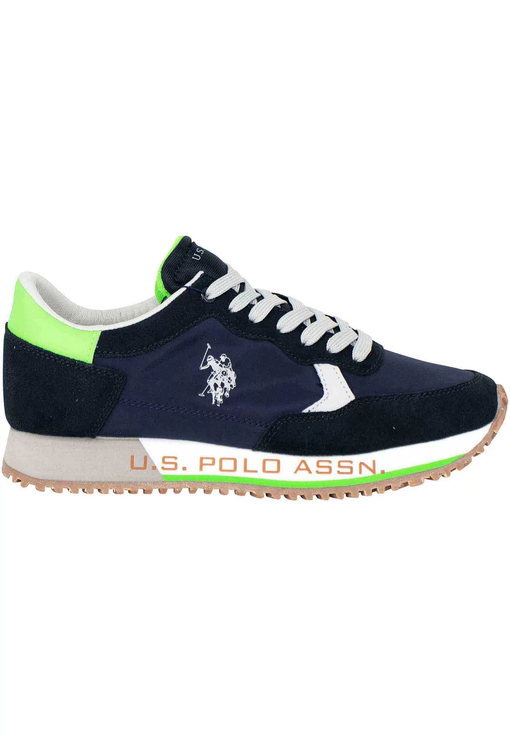 Sneakers Uomo In Camosico E Tessuto Blu*U.S. Polo Assn Cheap