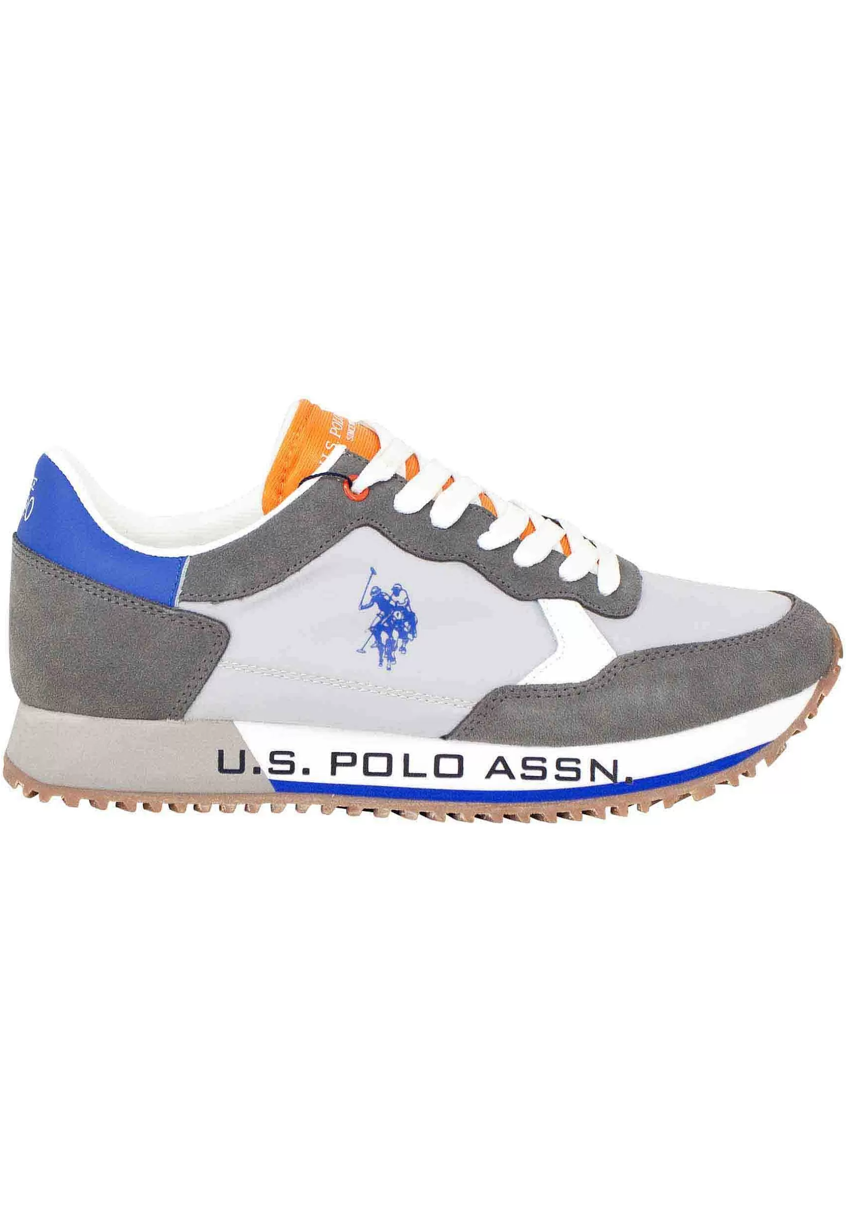 Sneakers Uomo In Camosico E Tessuto Grigio*U.S. Polo Assn Fashion