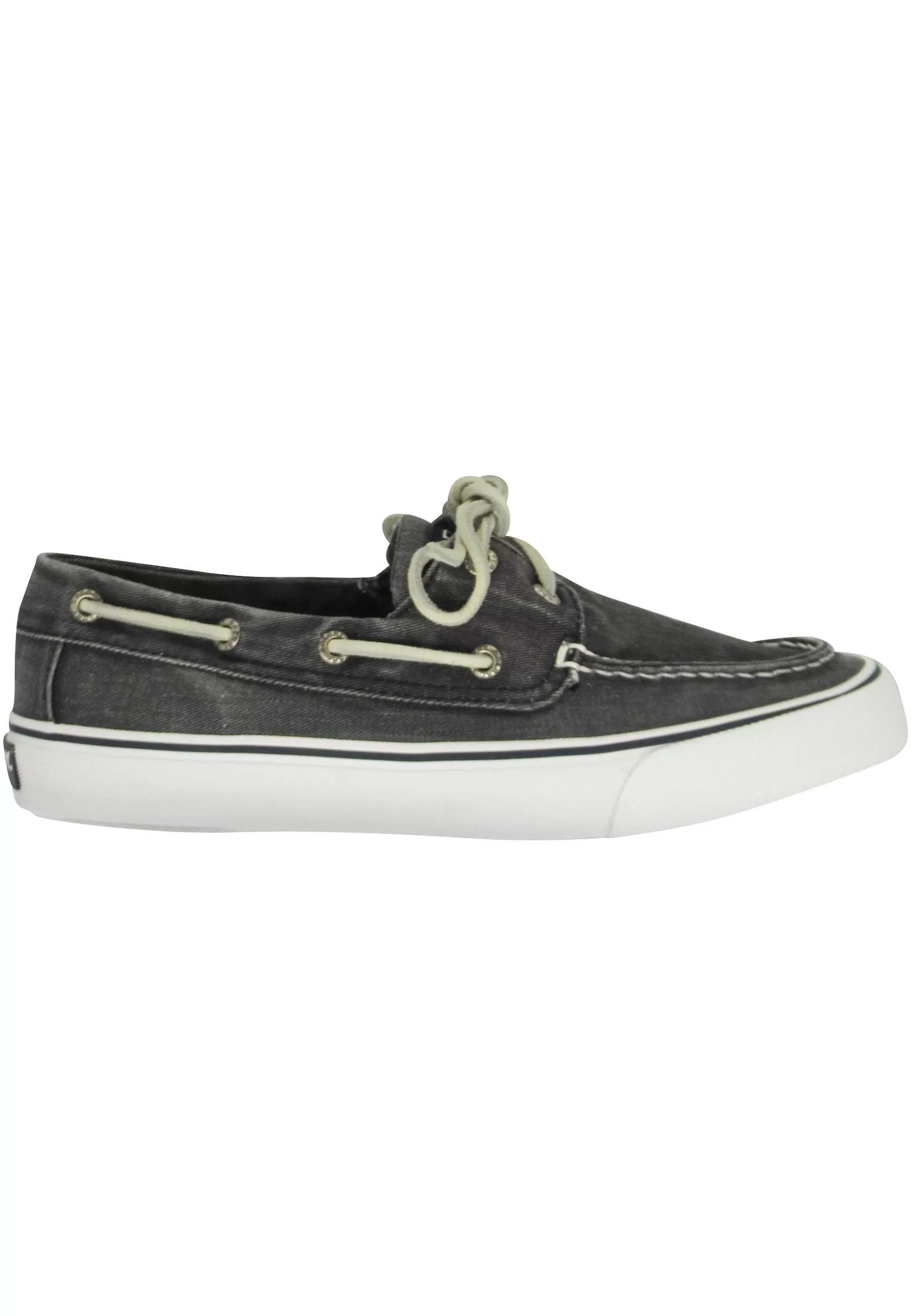 Sneakers Uomo In Canvas Denim E Lacci In Pelle Bianca*Sperry Top Sider Best Sale