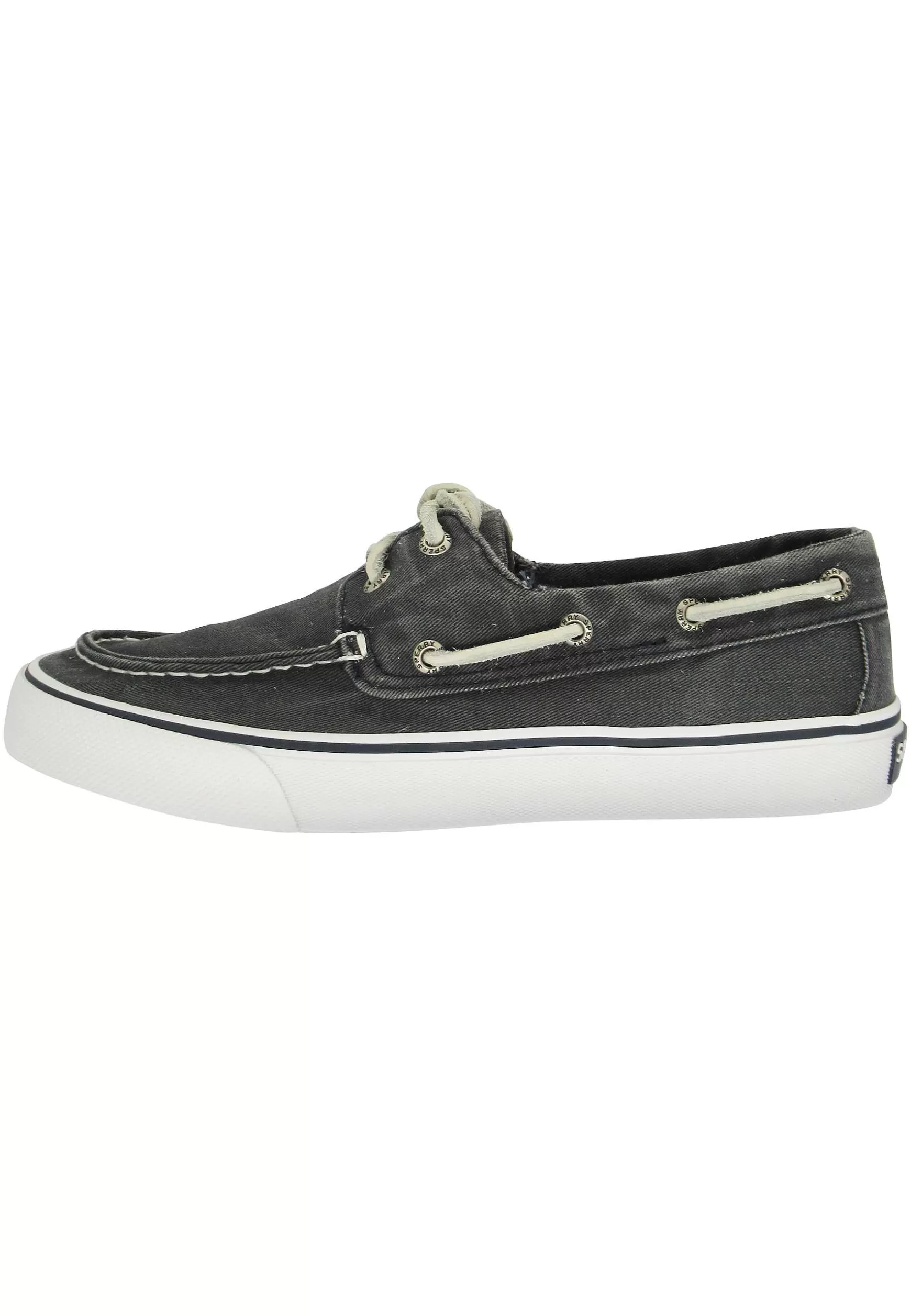 Sneakers Uomo In Canvas Denim E Lacci In Pelle Bianca*Sperry Top Sider Best Sale