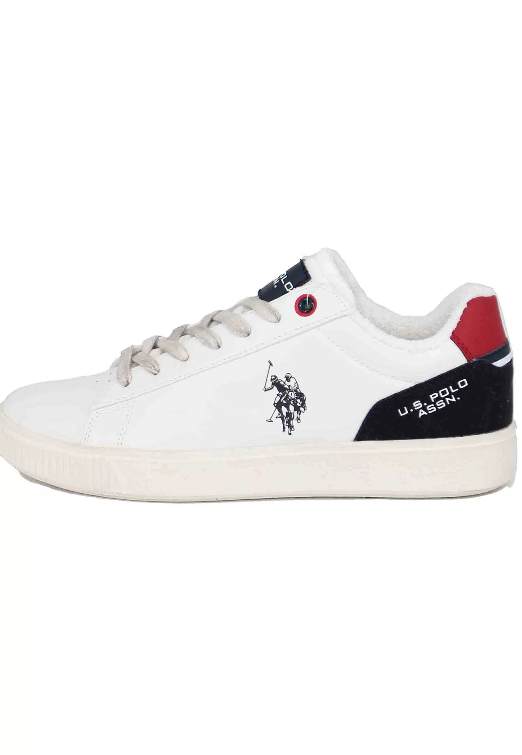 Sneakers Uomo In Eco Pelle E Tessuto Bianco*U.S. Polo Assn Fashion