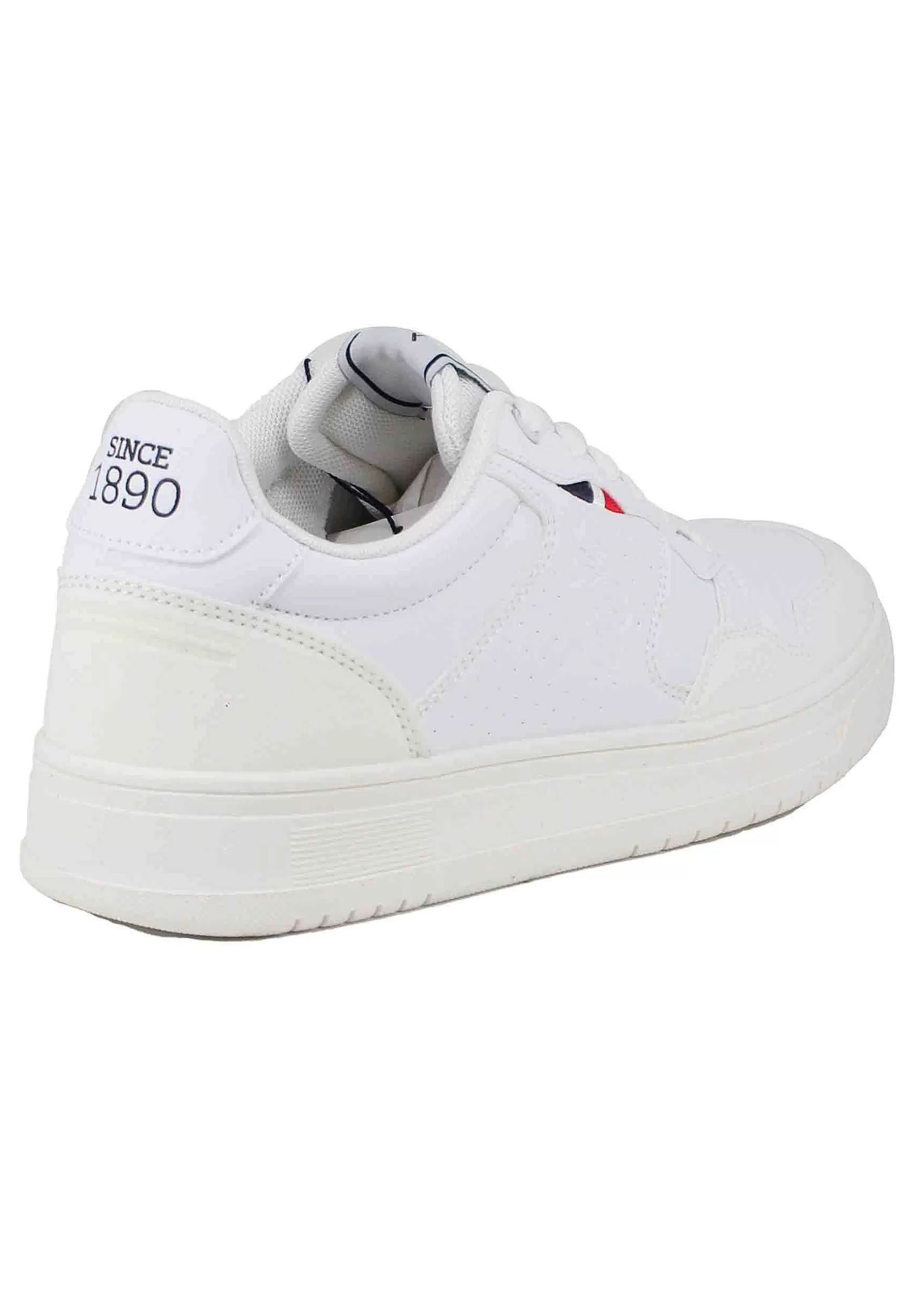 Sneakers Uomo In Eco Pelle Vintage Bianco*U.S. Polo Assn Clearance