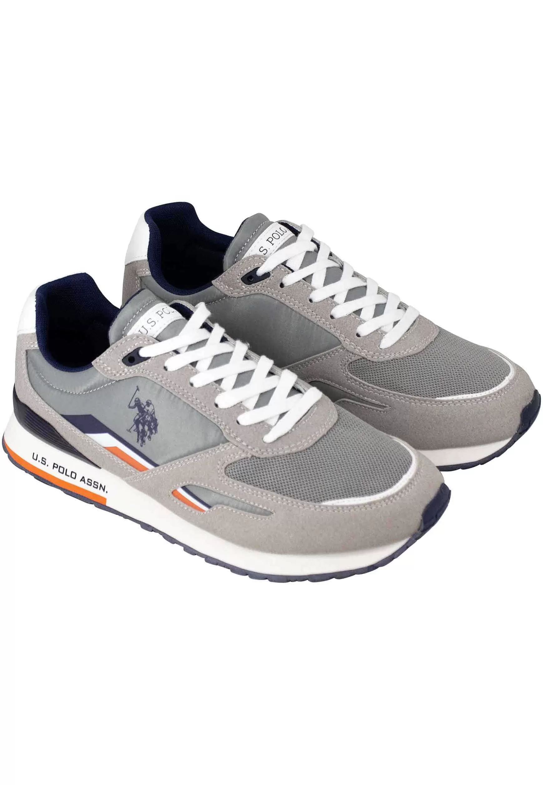 Sneakers Uomo In Nylon E Tessuto Grigio Con Suola Running*U.S. Polo Assn Discount