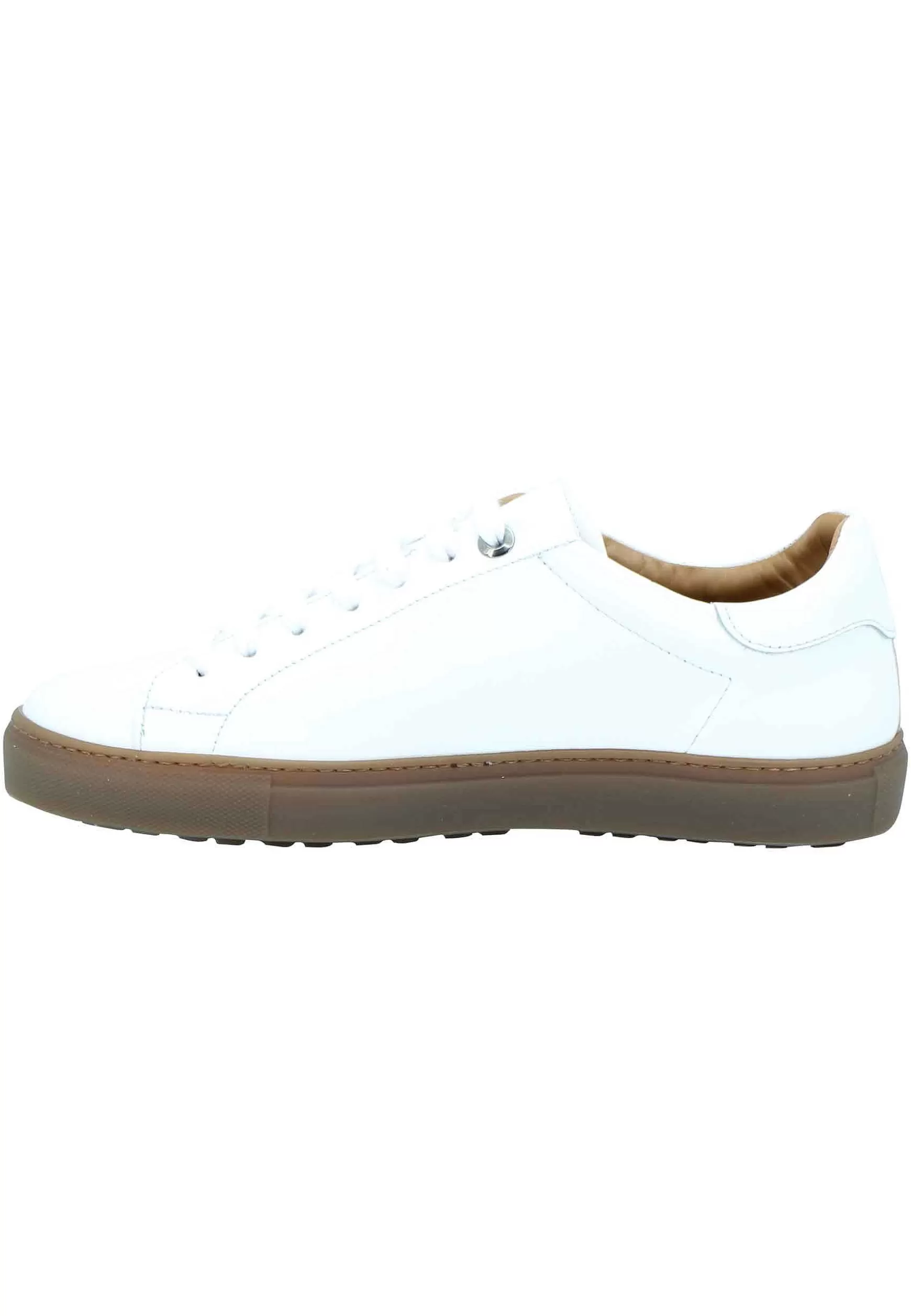 Sneakers Uomo In Pelle Bianca Con Suola Miele*Rogal Best Sale