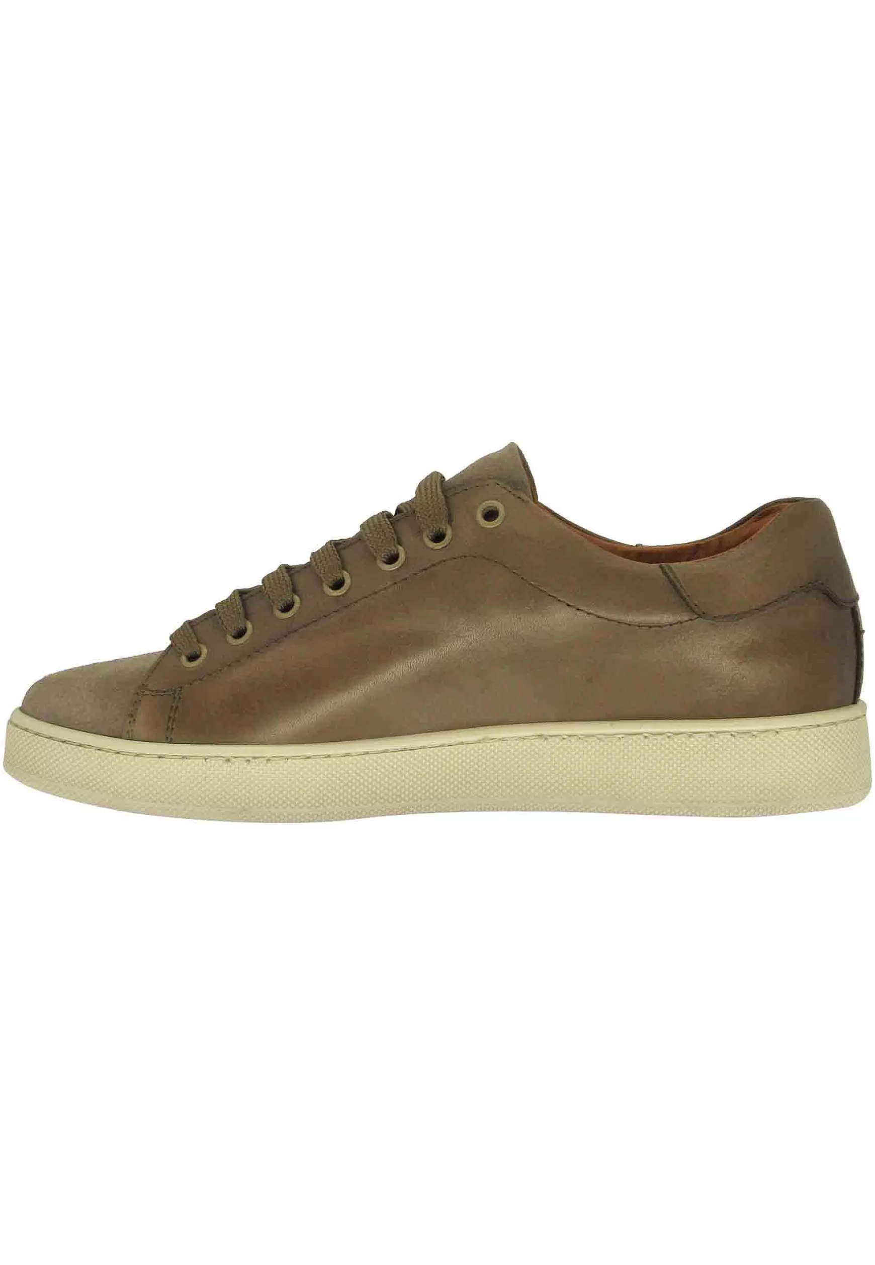Sneakers Uomo In Pelle E Camoscio Fango Con Fondo In Gomma** Clearance