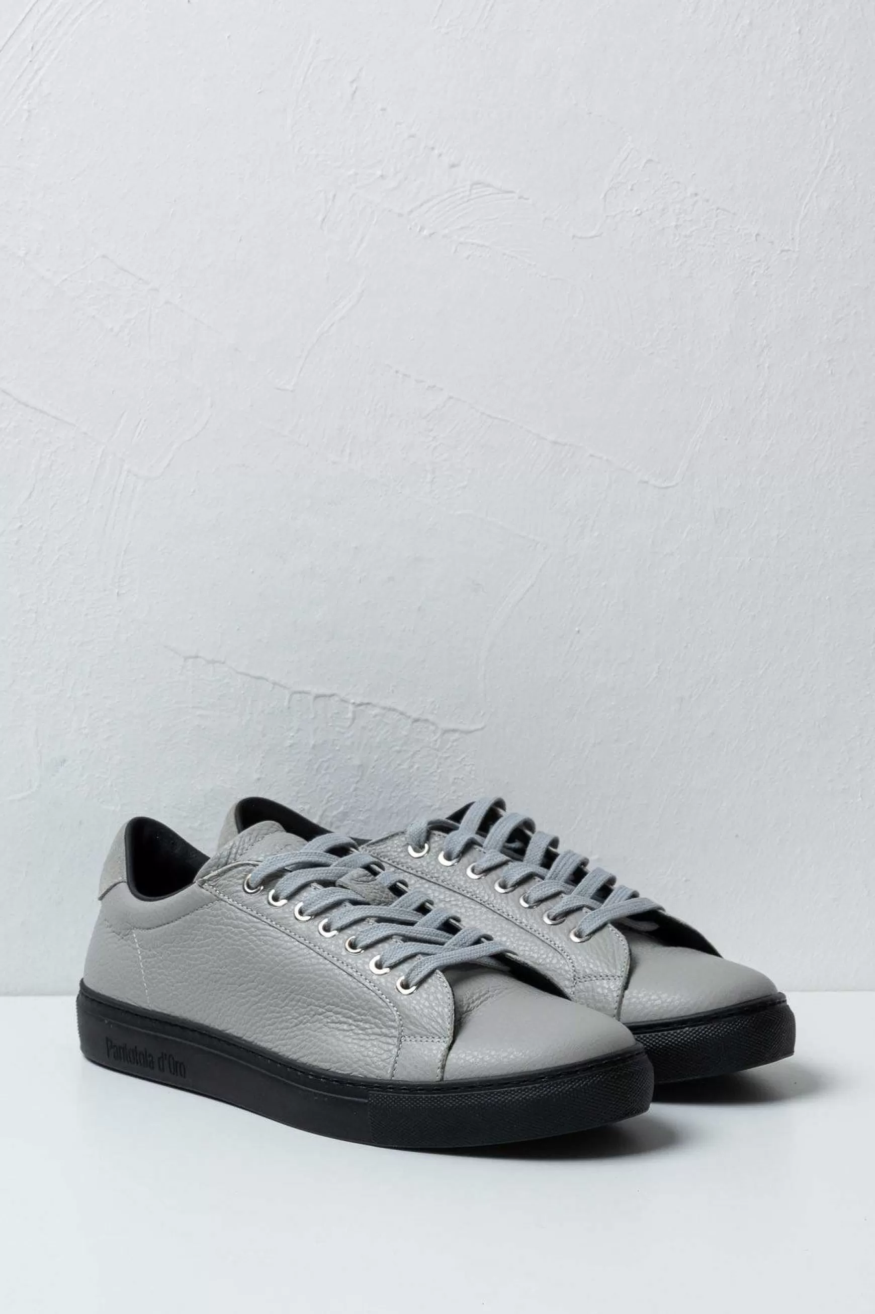 Sneakers Uomo In Pelle Grigio Top Spin*Pantofola d Hot