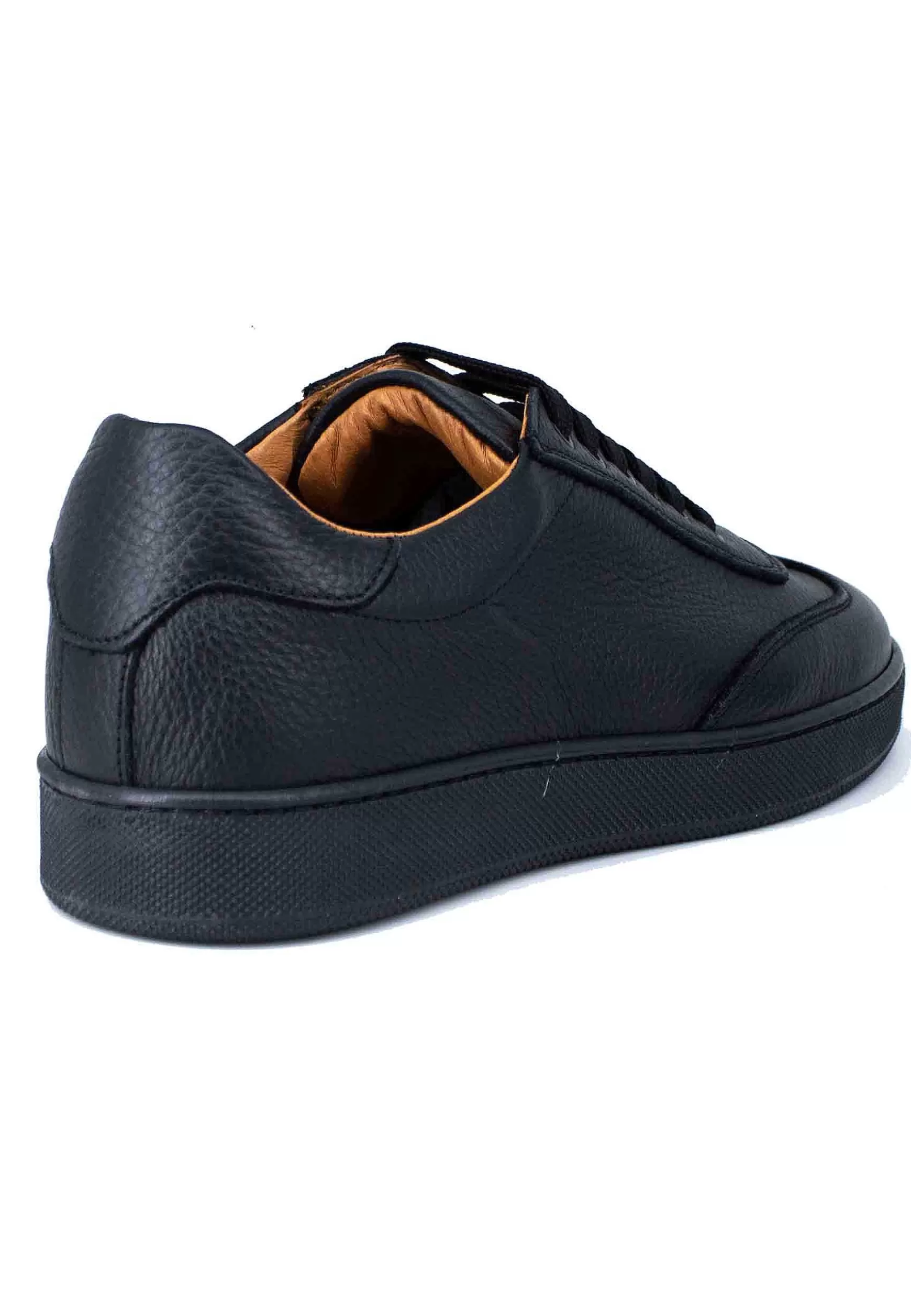 Sneakers Uomo In Pelle Martellata Nera** Cheap