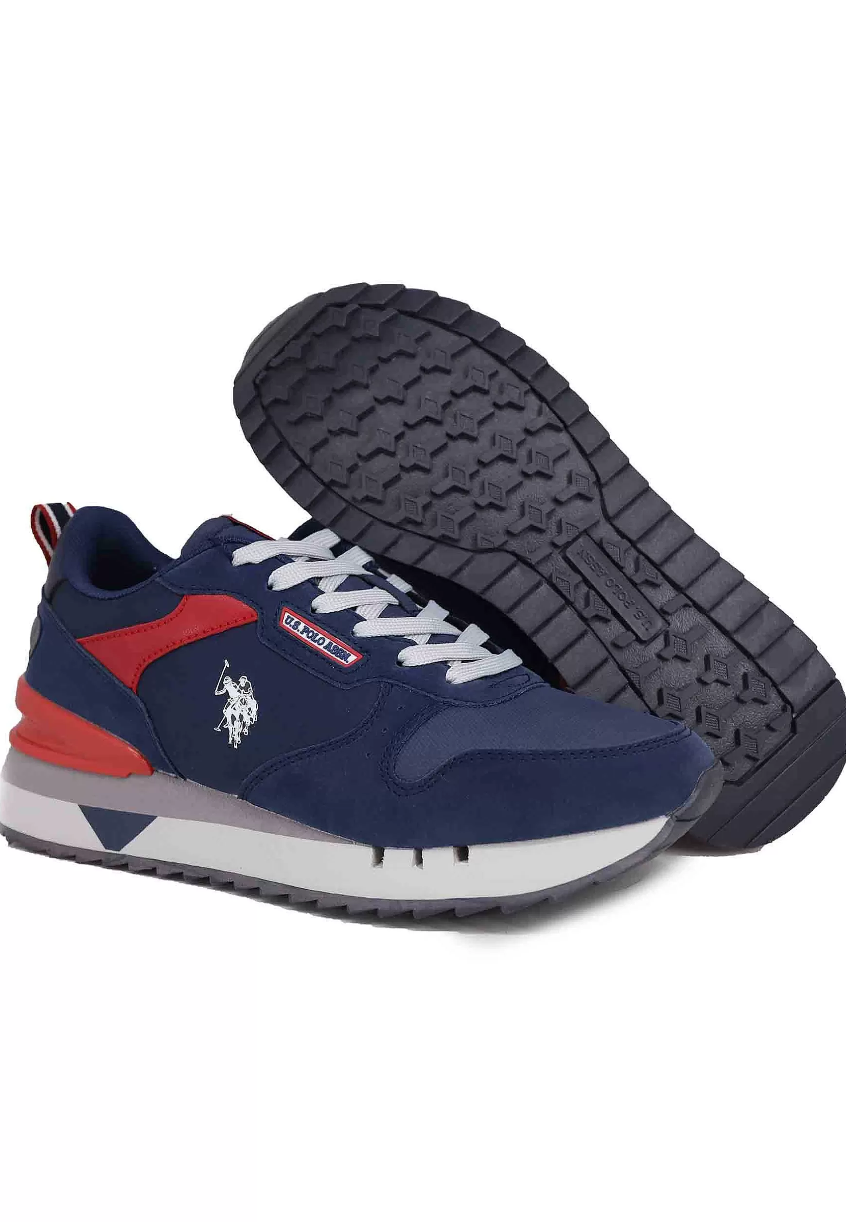 Sneakers Uomo In Tessuto Blu Con Suola Alta*U.S. Polo Assn Best