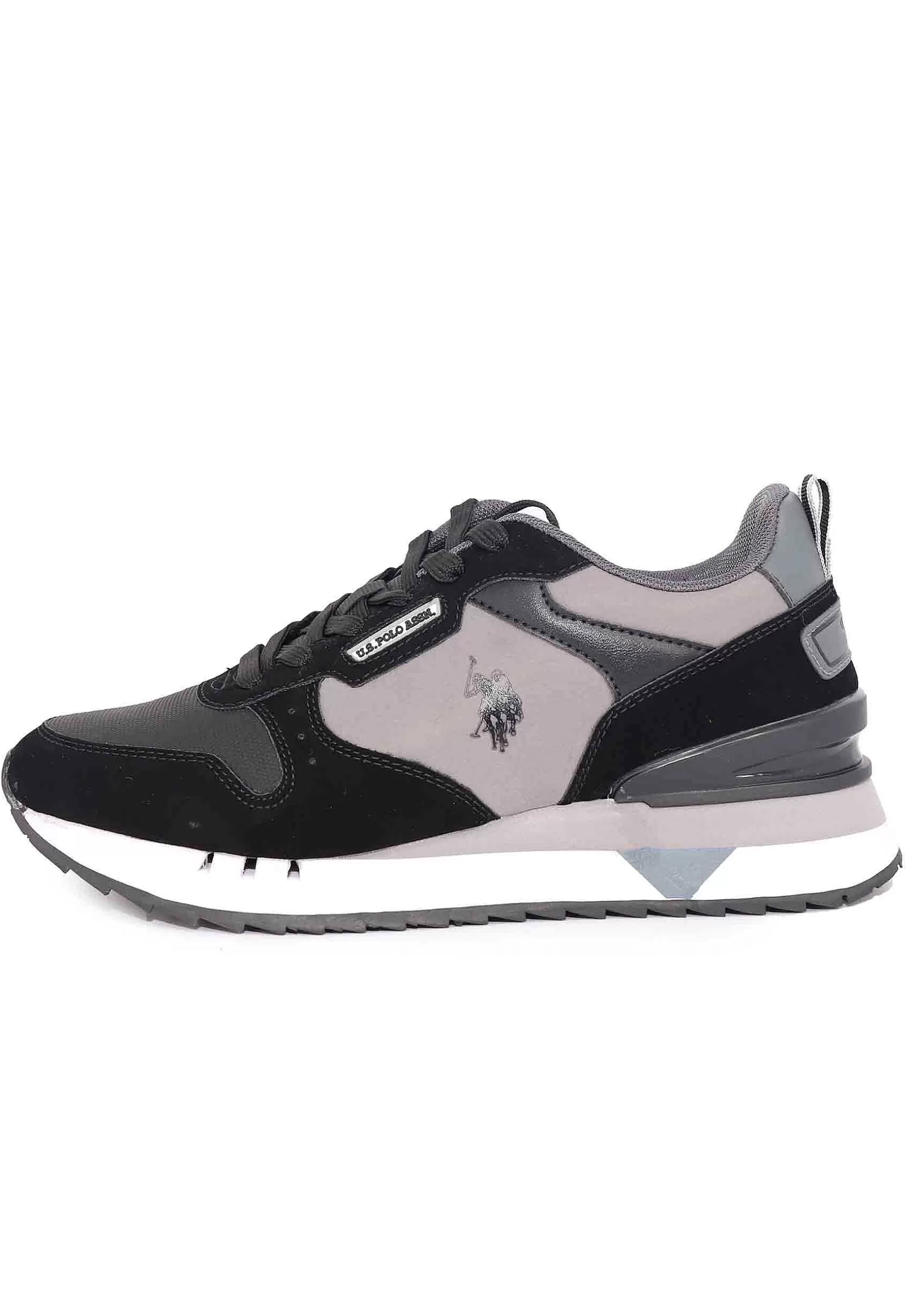 Sneakers Uomo In Tessuto Nero Con Suola Alta*U.S. Polo Assn Hot