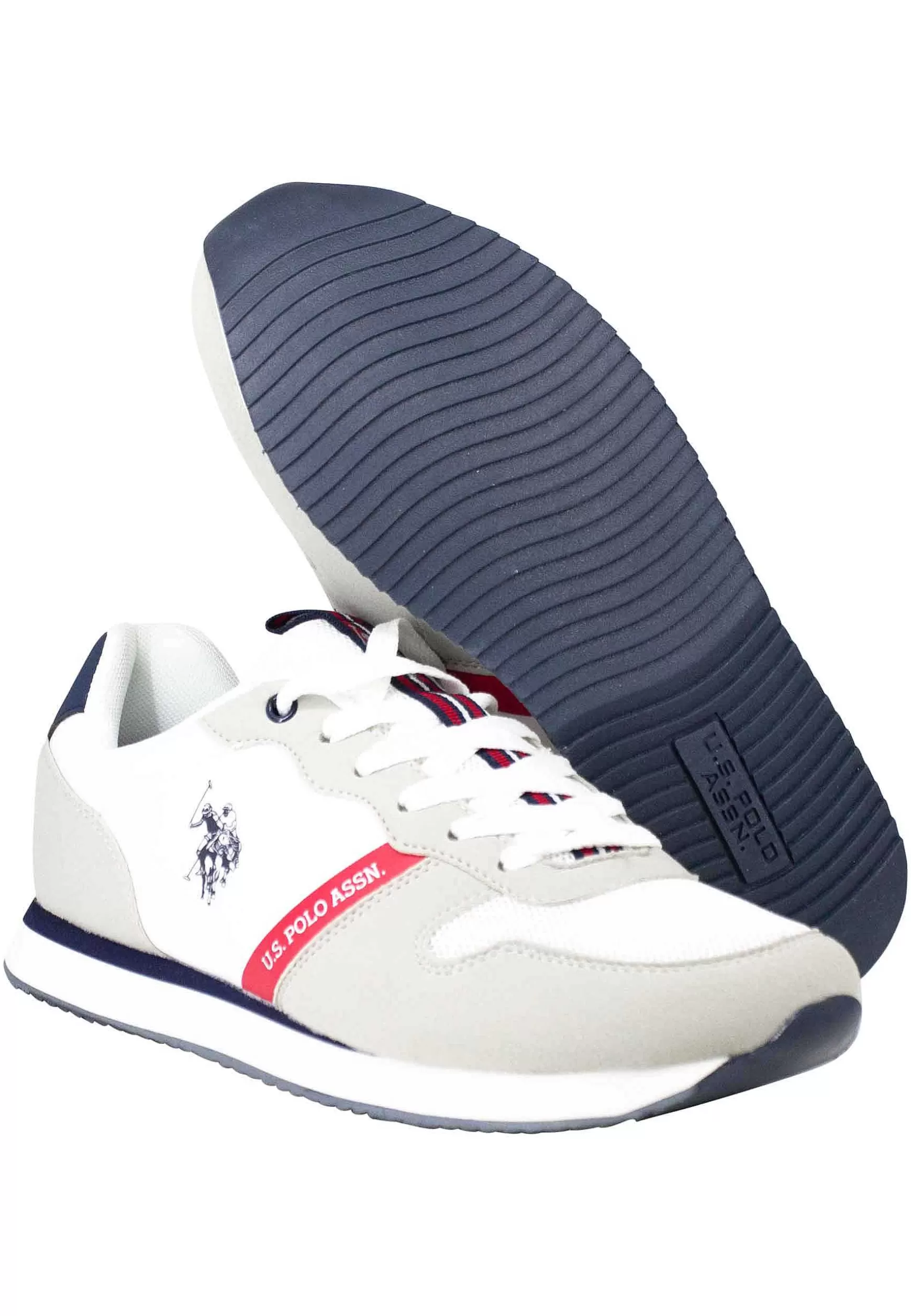 Sneakers Uomo In Tessuto Tecnico Bianco Con Suola Running*U.S. Polo Assn Best