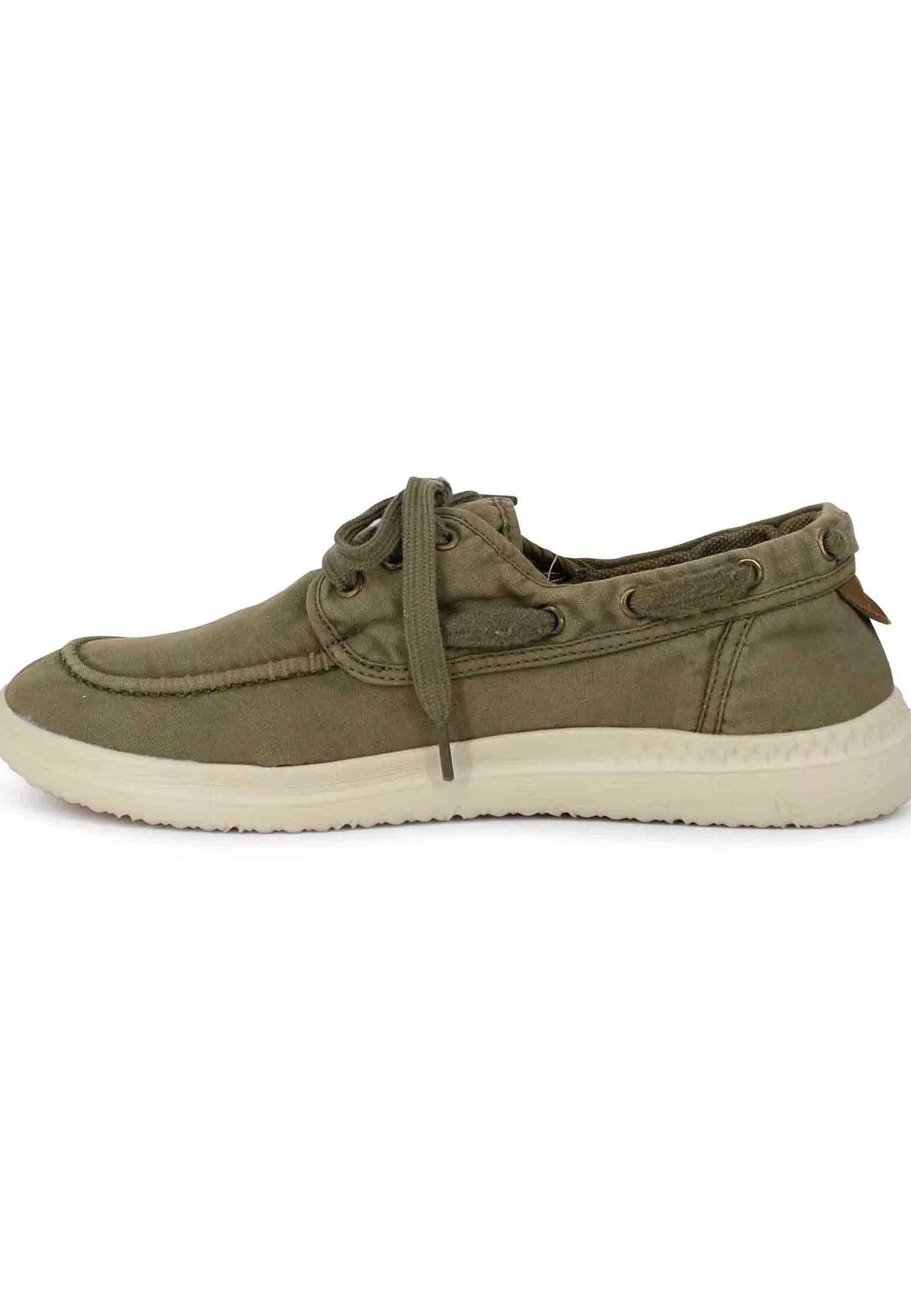 Sneakers Uomo Kona Boat In Tessuto Verde Con Suola In Gomma Ultra Leggera*Wrangler Store