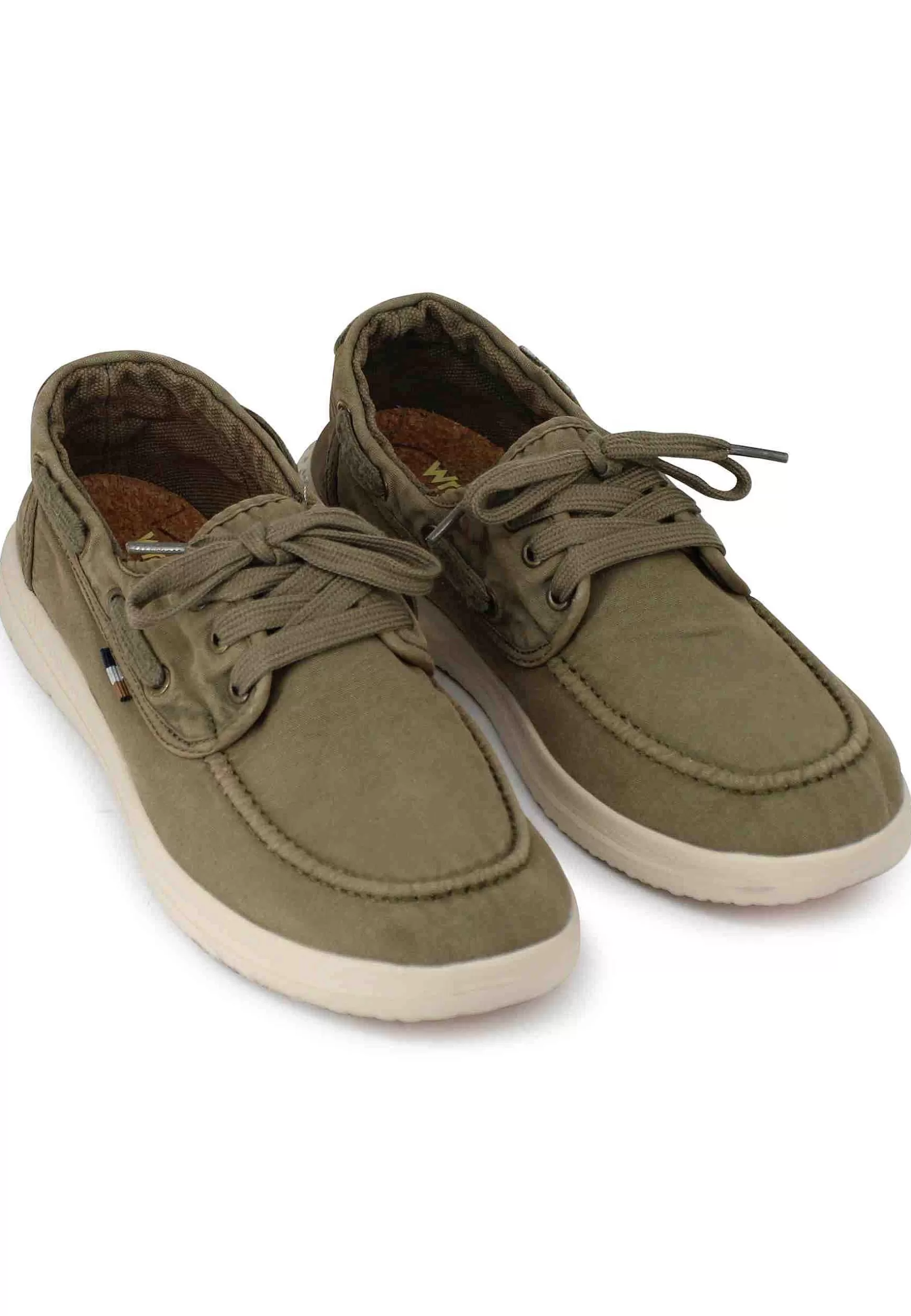 Sneakers Uomo Kona Boat In Tessuto Verde Con Suola In Gomma Ultra Leggera*Wrangler Store