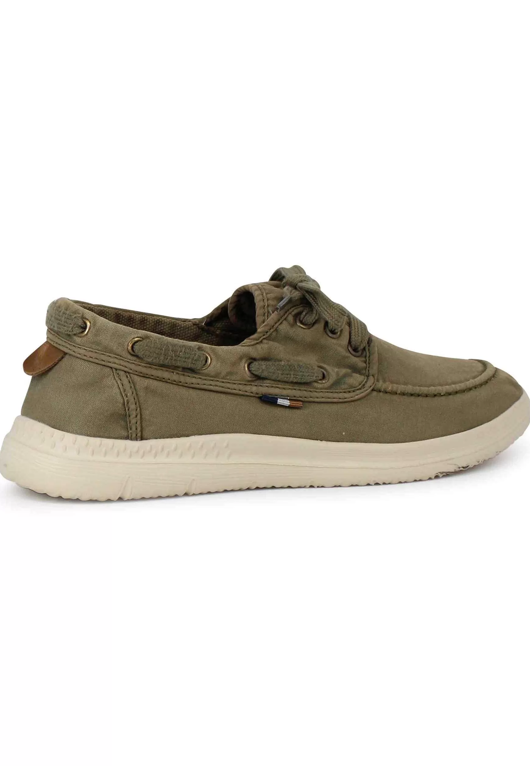 Sneakers Uomo Kona Boat In Tessuto Verde Con Suola In Gomma Ultra Leggera*Wrangler Store
