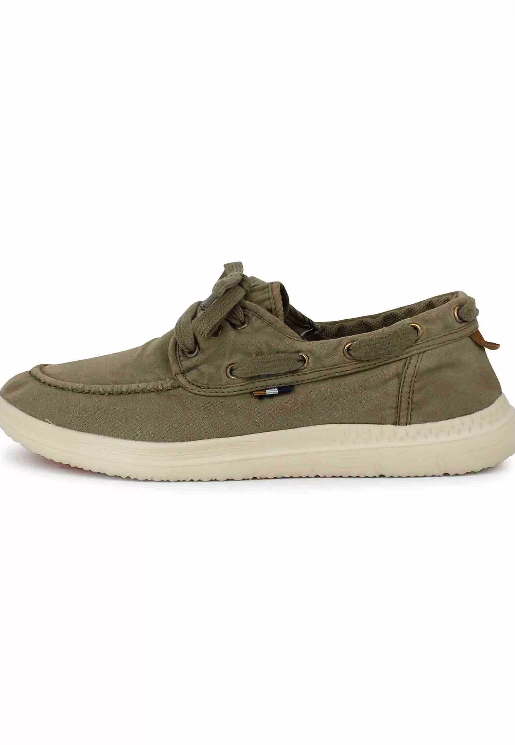 Sneakers Uomo Kona Boat In Tessuto Verde Con Suola In Gomma Ultra Leggera*Wrangler Store