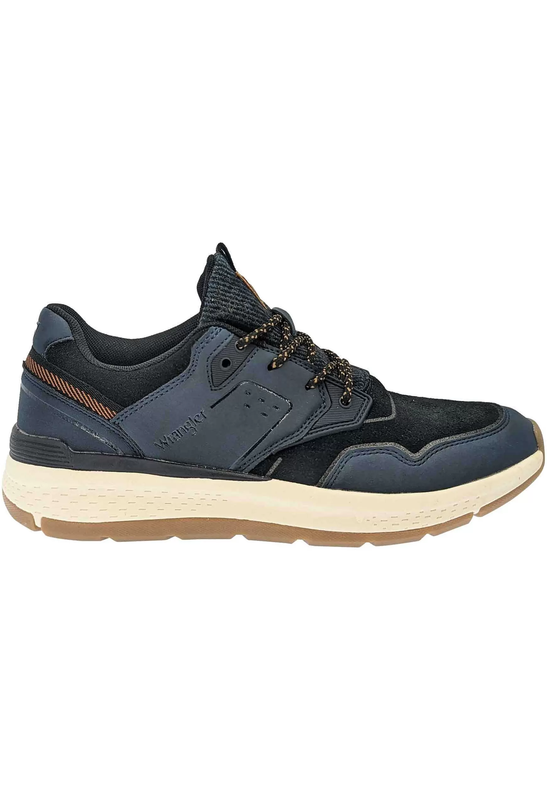 Sneakers Uomo Pioneer Derby In Pelle E Tessuto Blu Con Fondo Alto In Gomma*Wrangler Sale